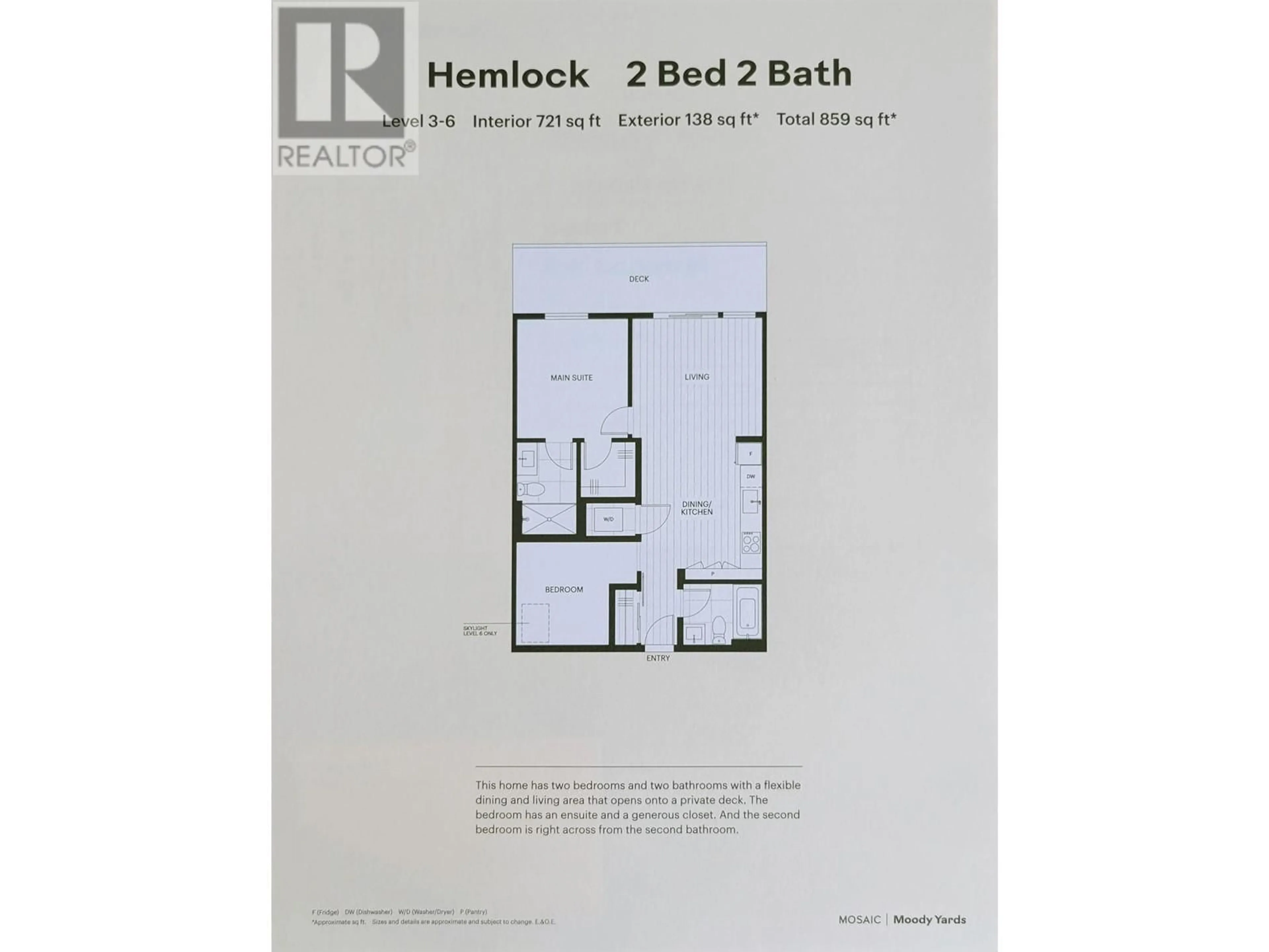 Floor plan for 507 - 3075 MURRAY STREET, Port Moody British Columbia V3H2C5