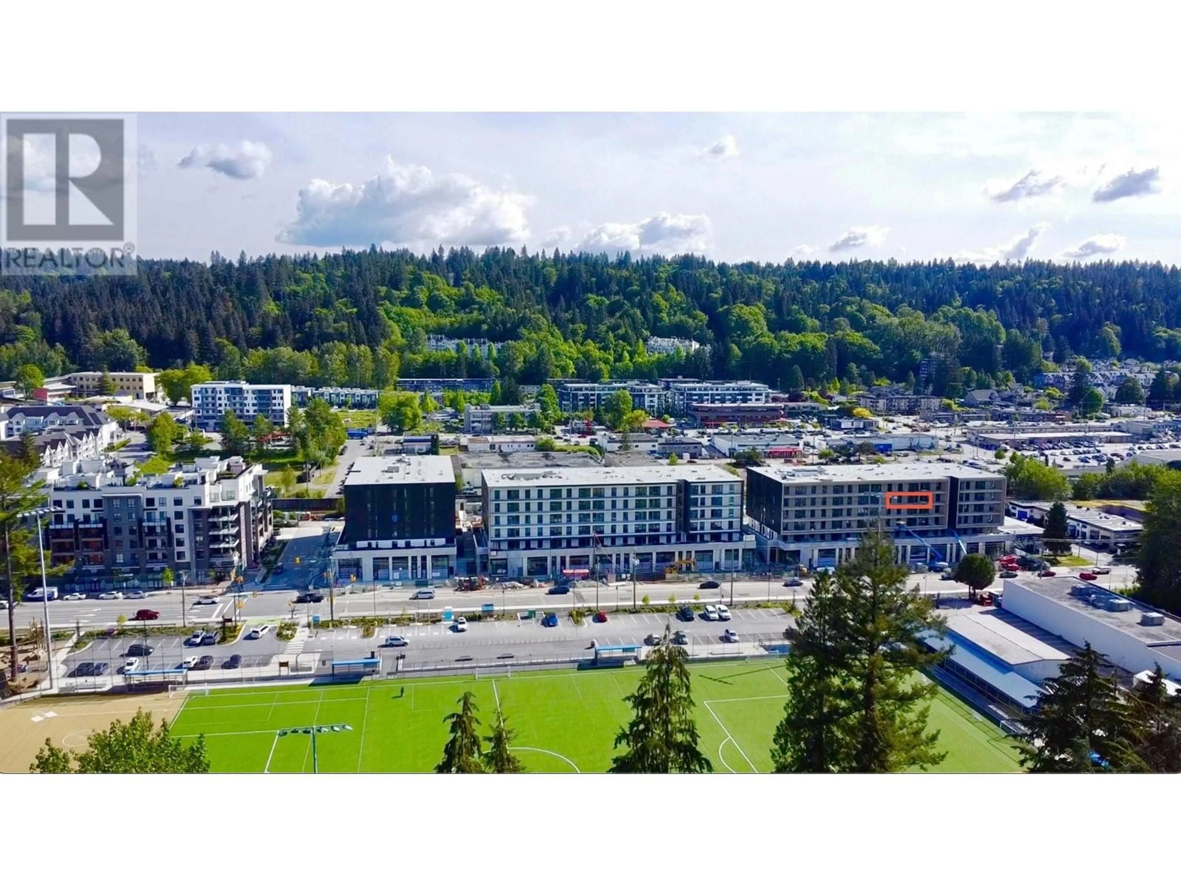 A pic from outside/outdoor area/front of a property/back of a property/a pic from drone, mountain view for 514 - 3055 MURRAY STREET, Port Moody British Columbia V3H1X3