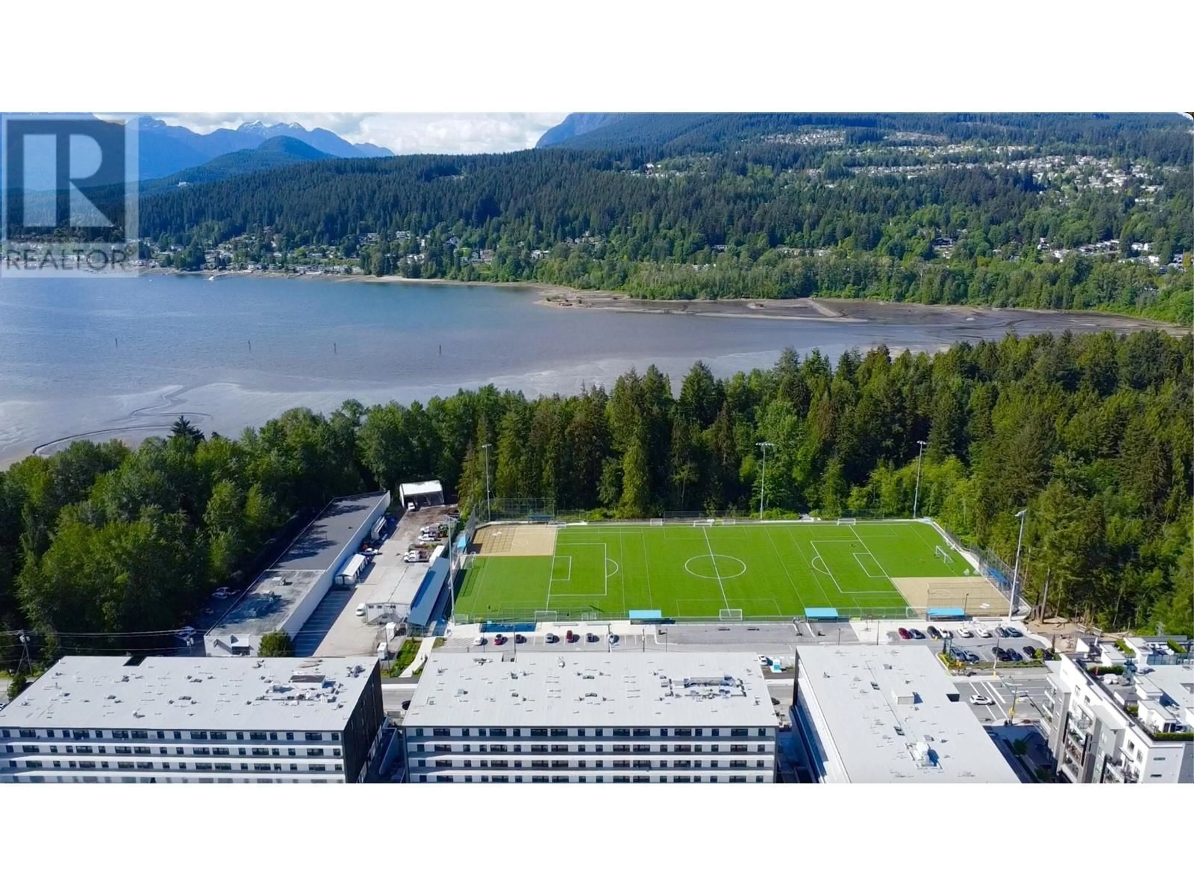 A pic from outside/outdoor area/front of a property/back of a property/a pic from drone, water/lake/river/ocean view for 514 - 3055 MURRAY STREET, Port Moody British Columbia V3H1X3