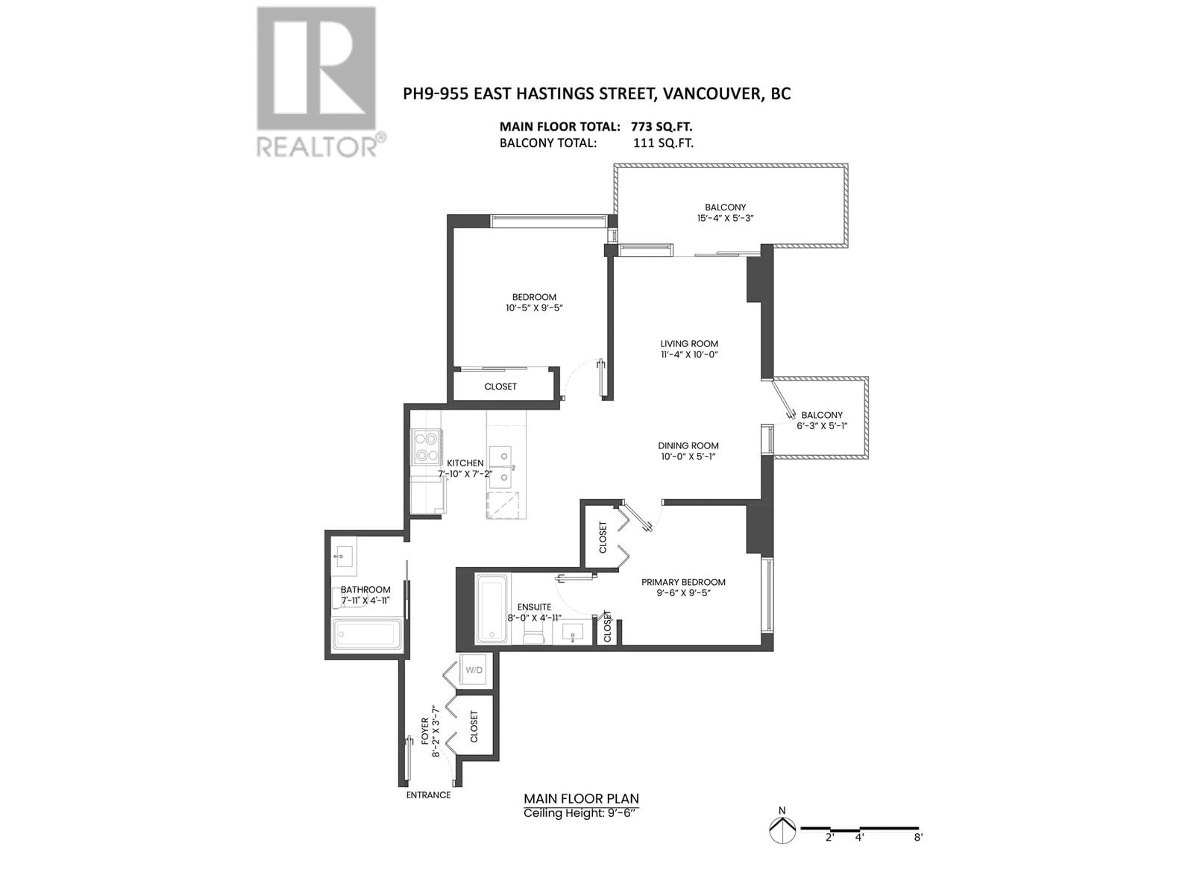 Floor plan for PH9 - 955 HASTINGS STREET, Vancouver British Columbia V6A0G8