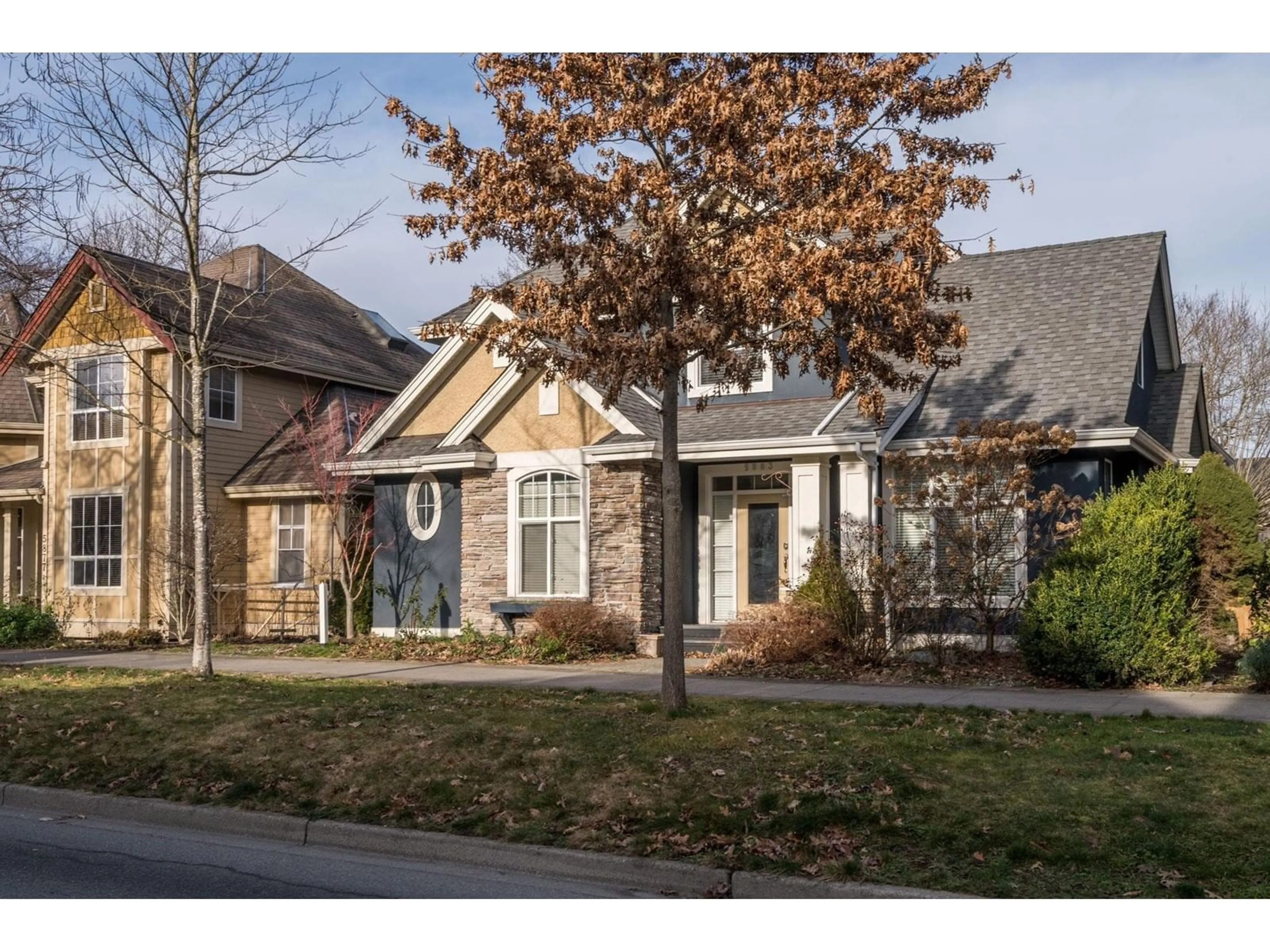 Home with brick exterior material, street for 5883 GARRISON BOULEVARD, Chilliwack British Columbia V2R5X8