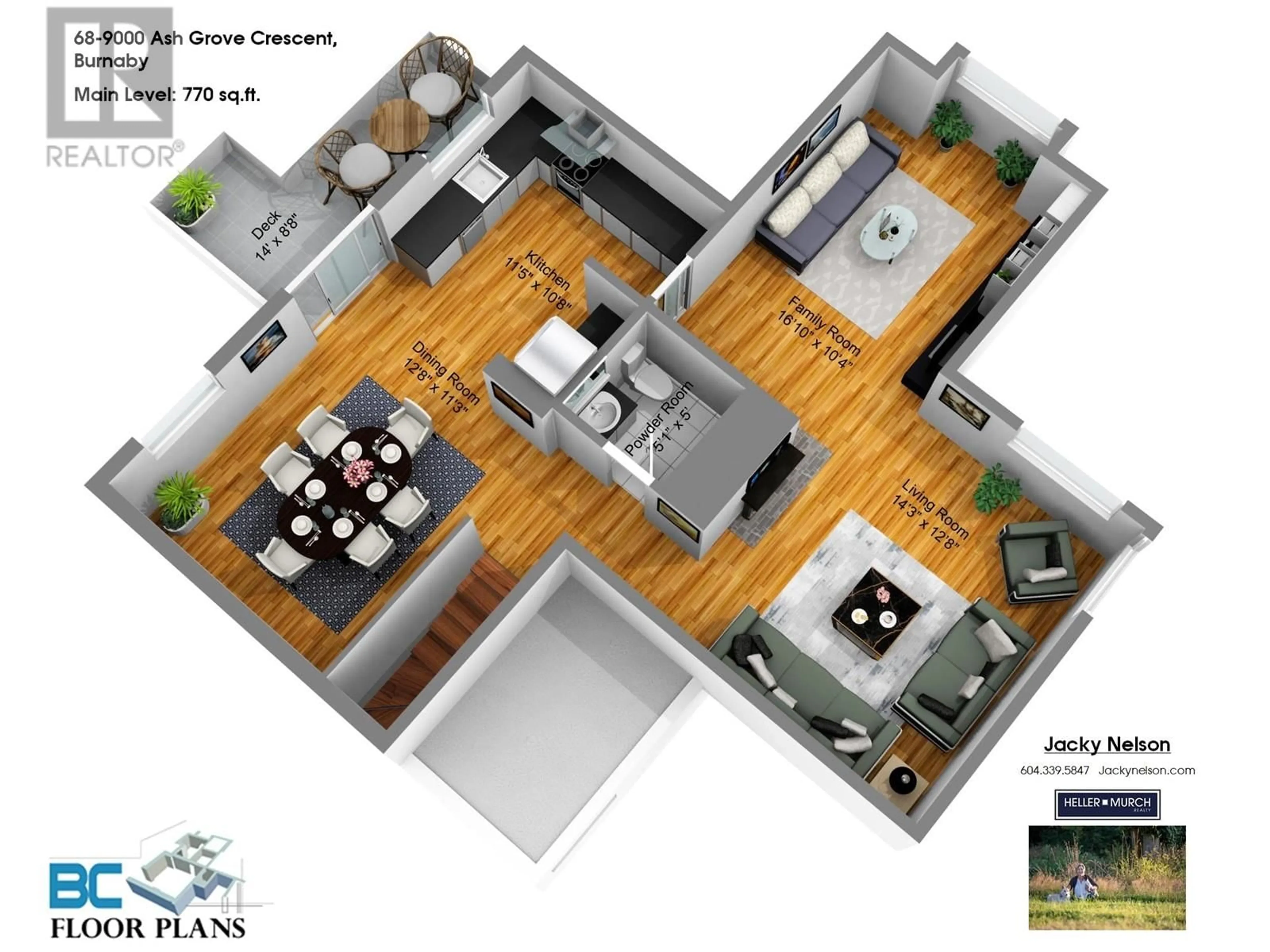 Floor plan for 68 - 9000 ASH GROVE CRESCENT, Burnaby British Columbia V5A4M6