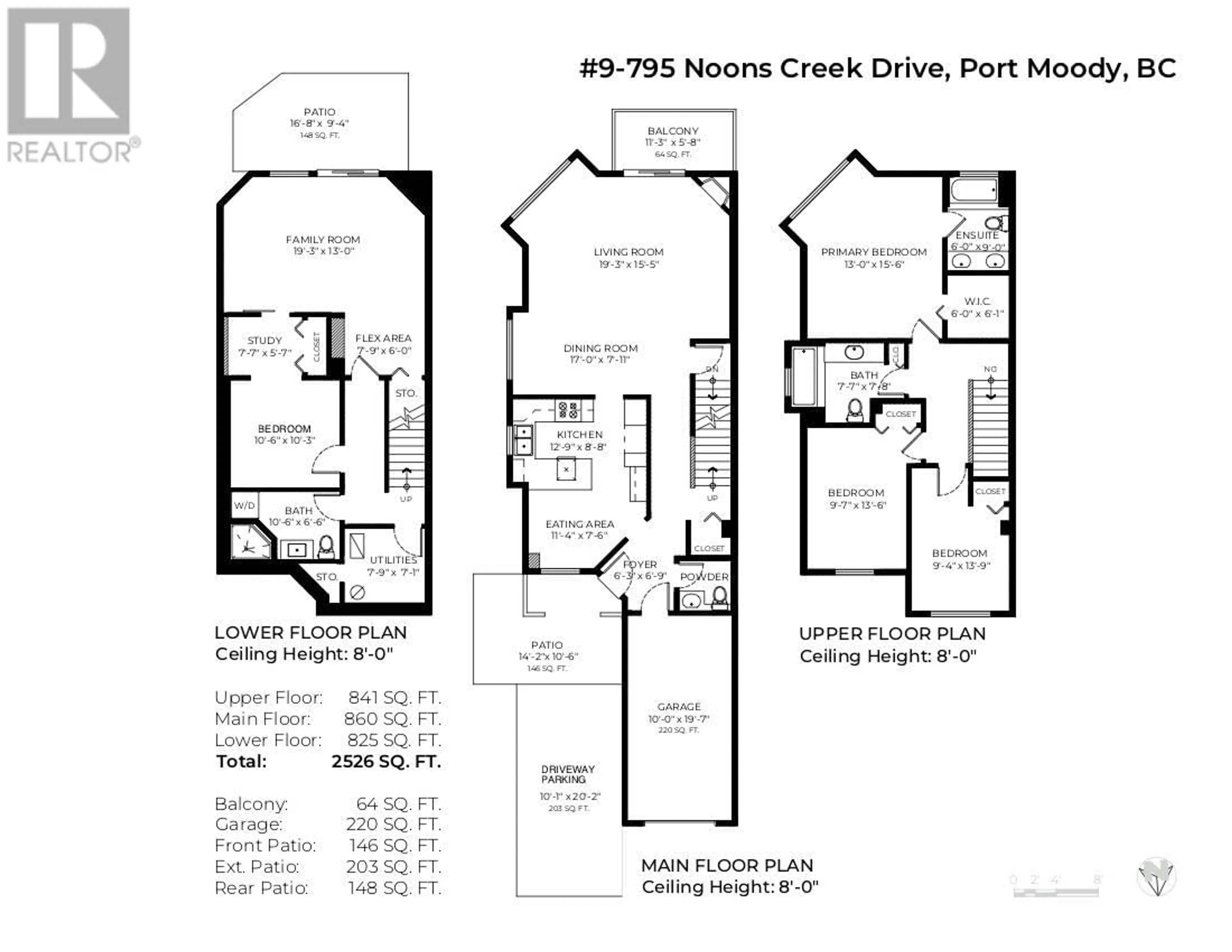 Floor plan for 9 - 795 NOONS CREEK DRIVE, Port Moody British Columbia V3H4V4