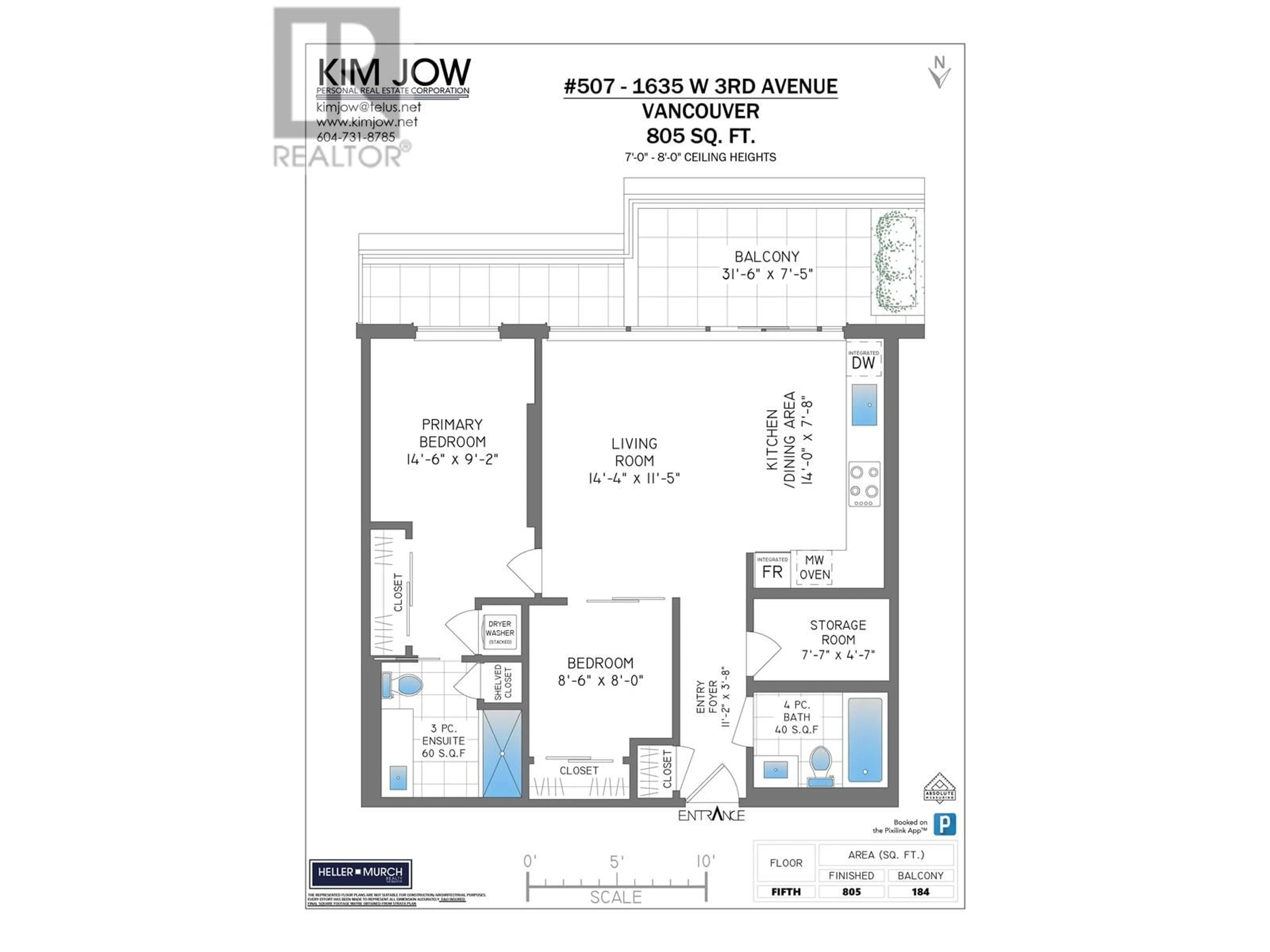 Floor plan for 507 - 1635 3RD AVENUE, Vancouver British Columbia V7S2Y2