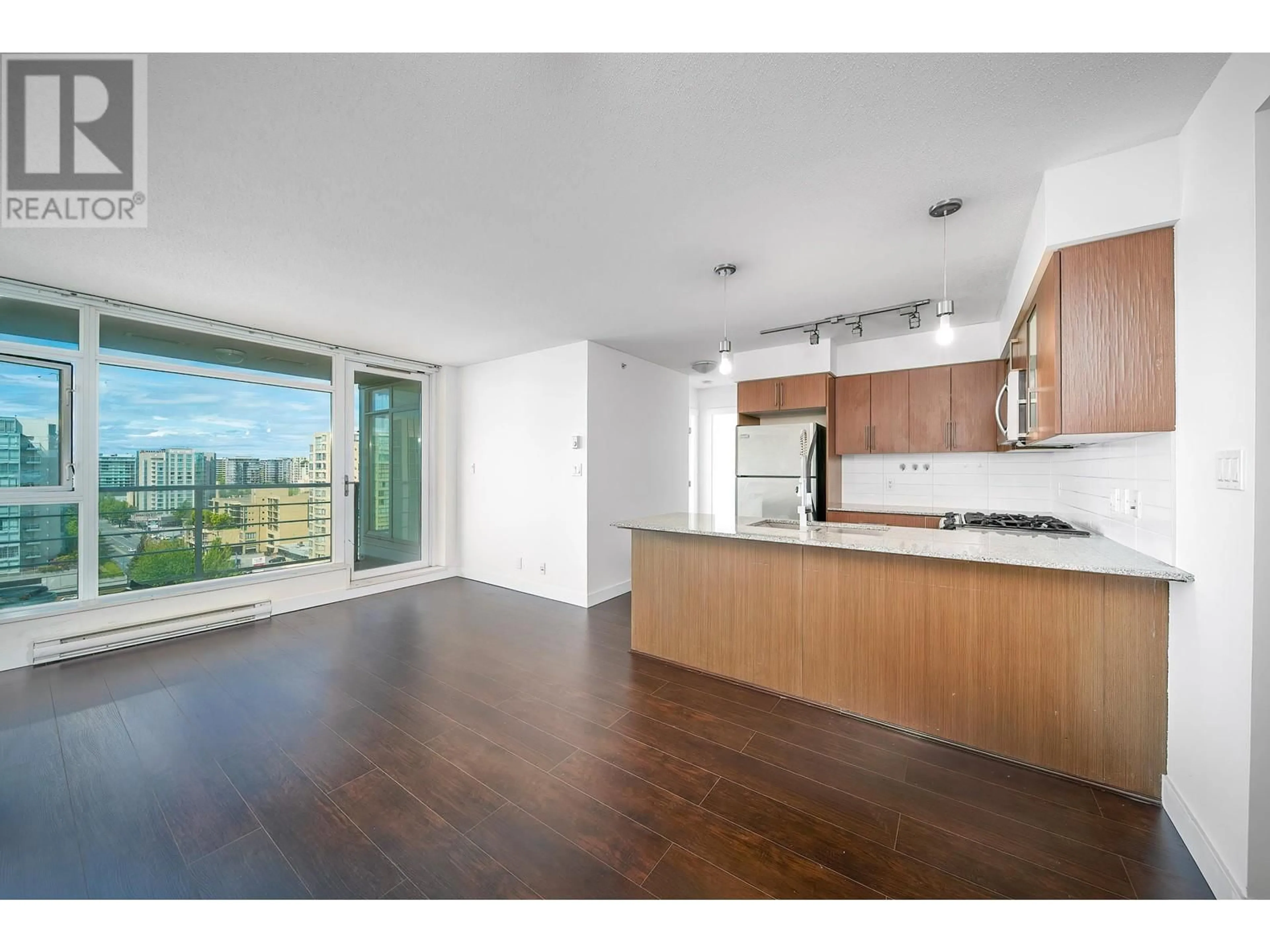 Open concept kitchen, wood/laminate floor for 1601 - 8068 WESTMINSTER HIGHWAY, Richmond British Columbia V6X0C6