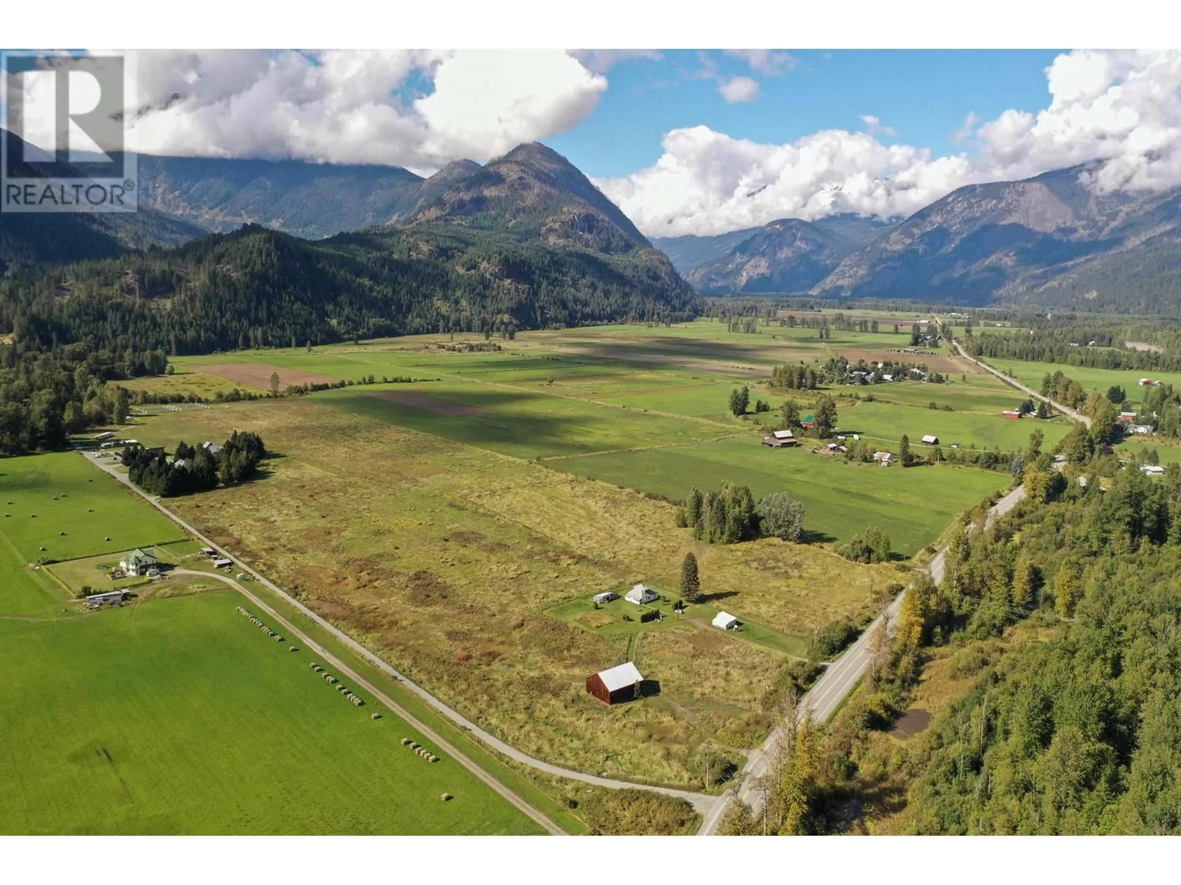 A pic from outside/outdoor area/front of a property/back of a property/a pic from drone, mountain view for 8891 PEMBERTON MEADOWS ROAD, Pemberton British Columbia V0N2L2