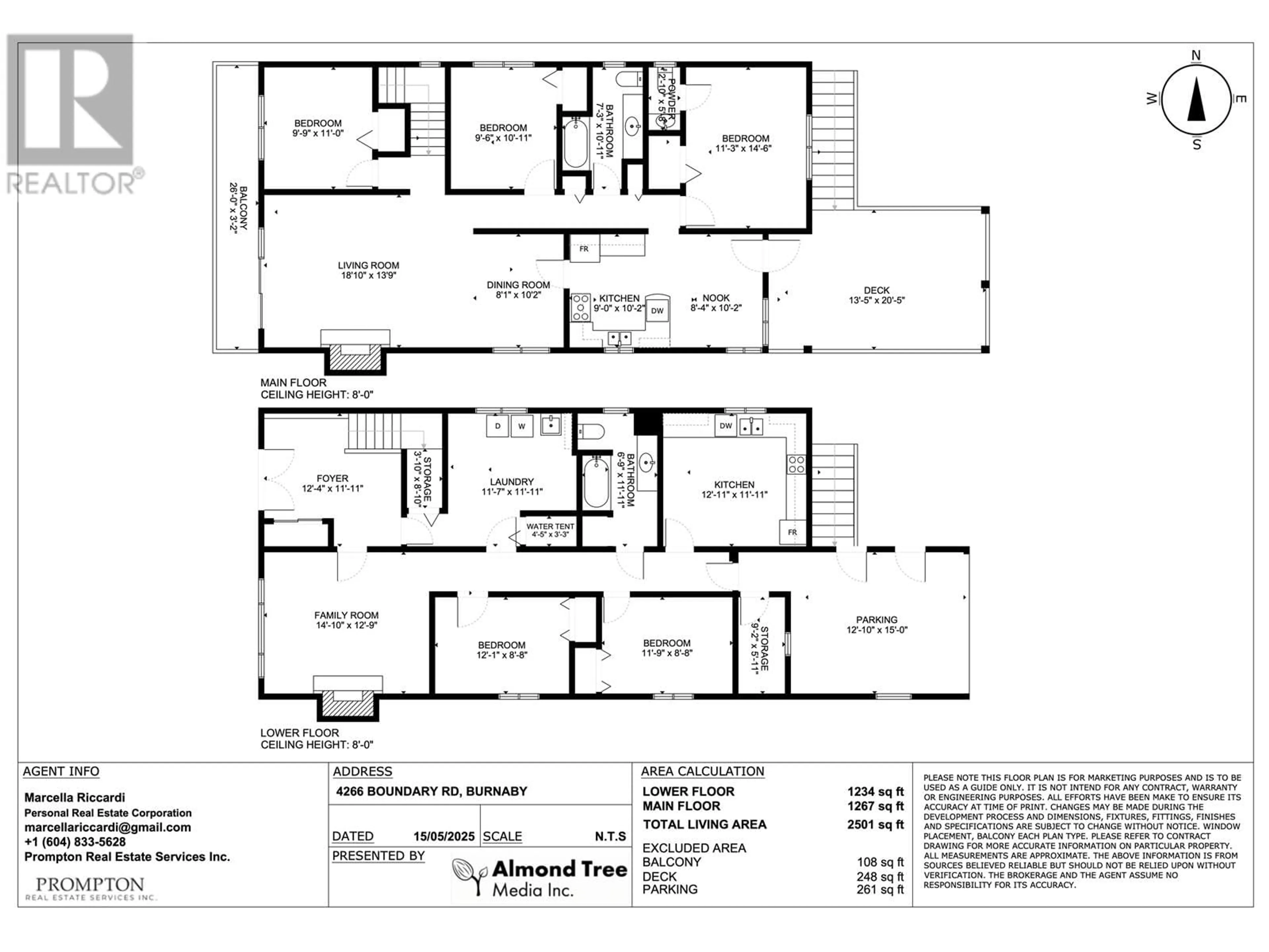 Floor plan for 4266 BOUNDARY ROAD, Burnaby British Columbia V5R2M9