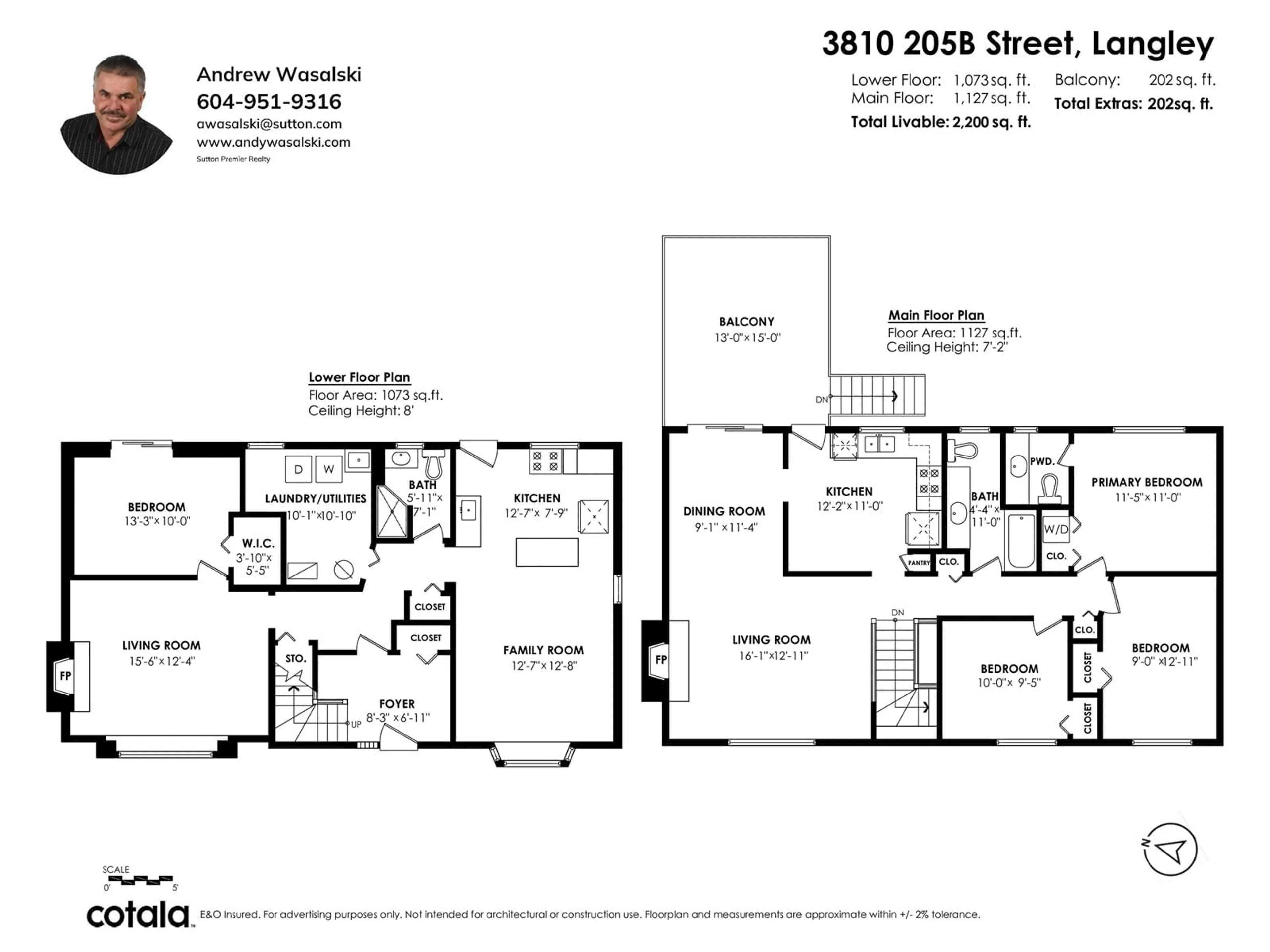 Floor plan for 3810 205B, Langley British Columbia V3A2A9