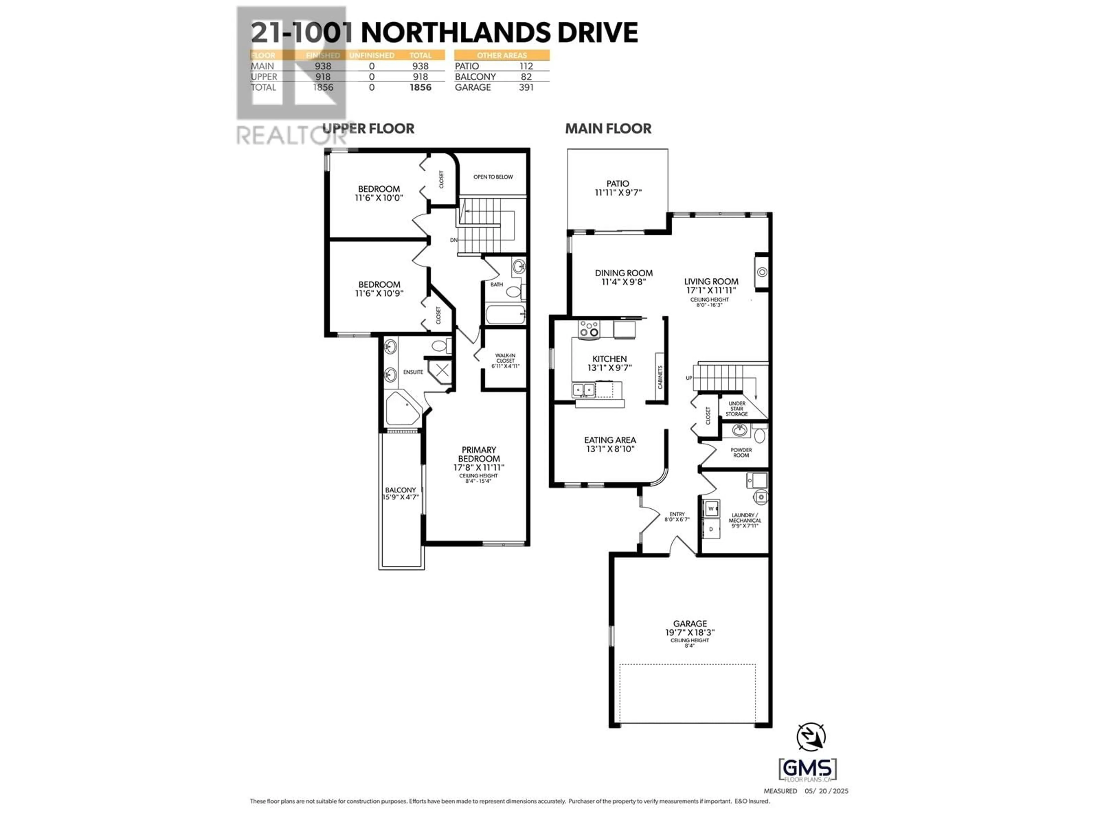 Floor plan for 21 - 1001 NORTHLANDS DRIVE, North Vancouver British Columbia V7H2Y3