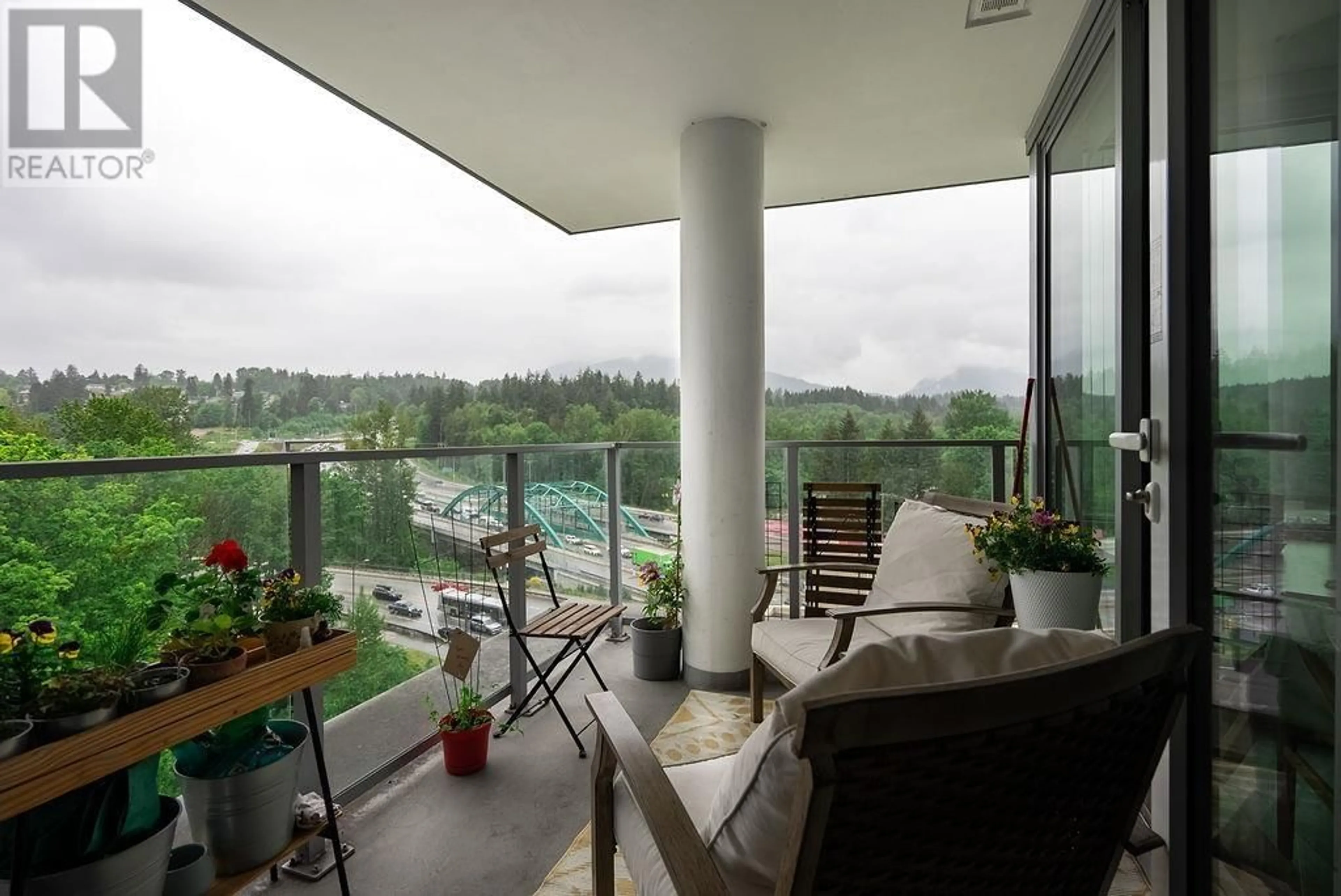 Balcony in the apartment, water/lake/river/ocean view for 1008 - 680 SEYLYNN CRESCENT, North Vancouver British Columbia V7J0B5