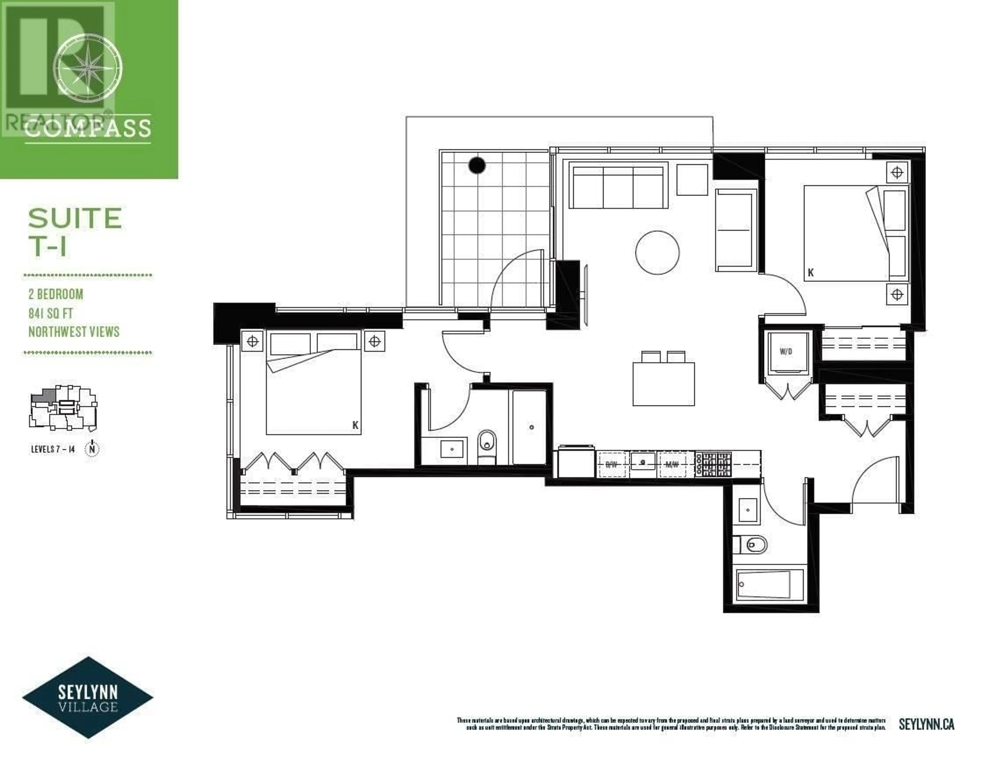 Floor plan for 1008 - 680 SEYLYNN CRESCENT, North Vancouver British Columbia V7J0B5