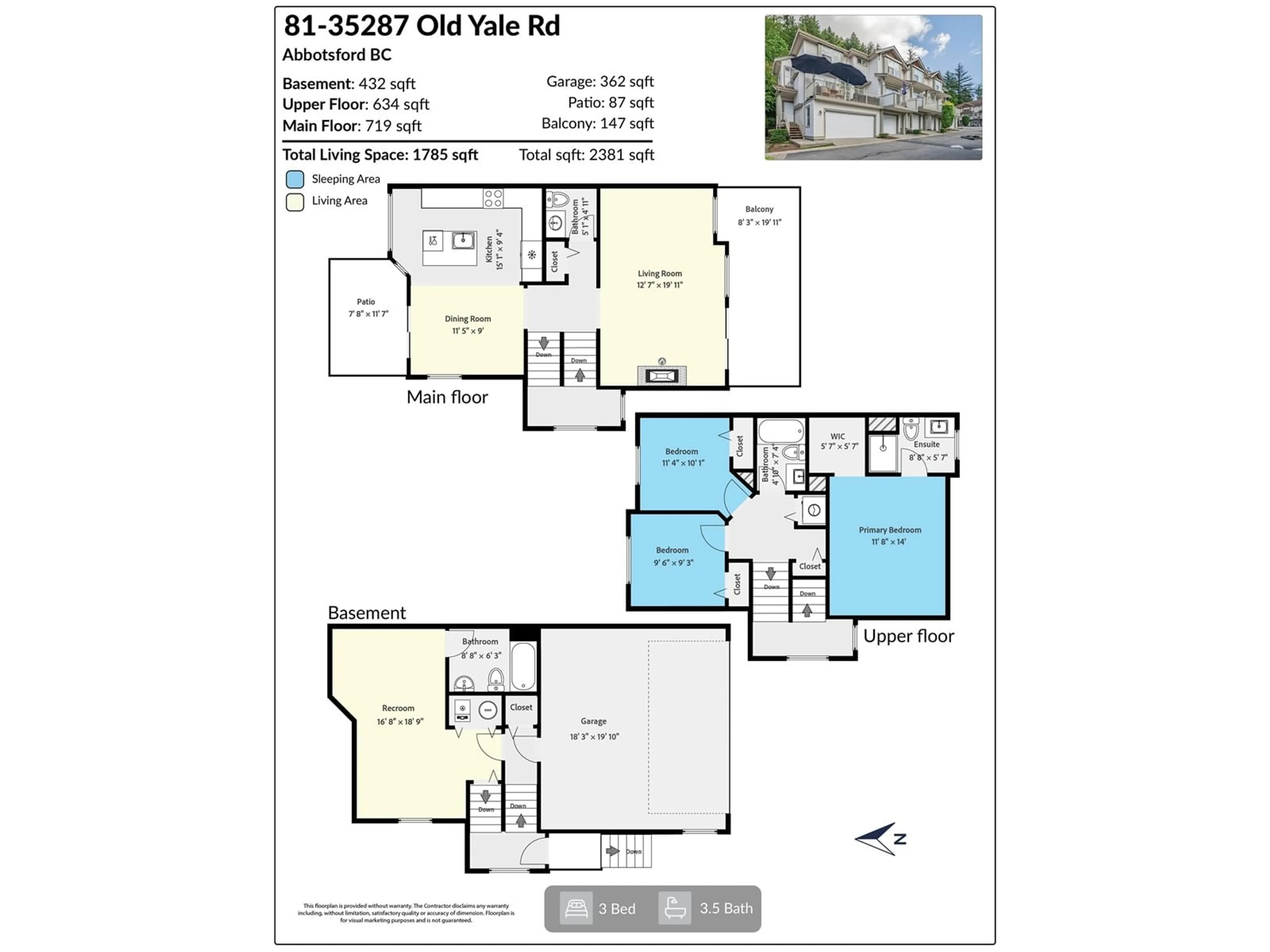 Floor plan for 81 - 35287 OLD YALE, Abbotsford British Columbia V3G8H5