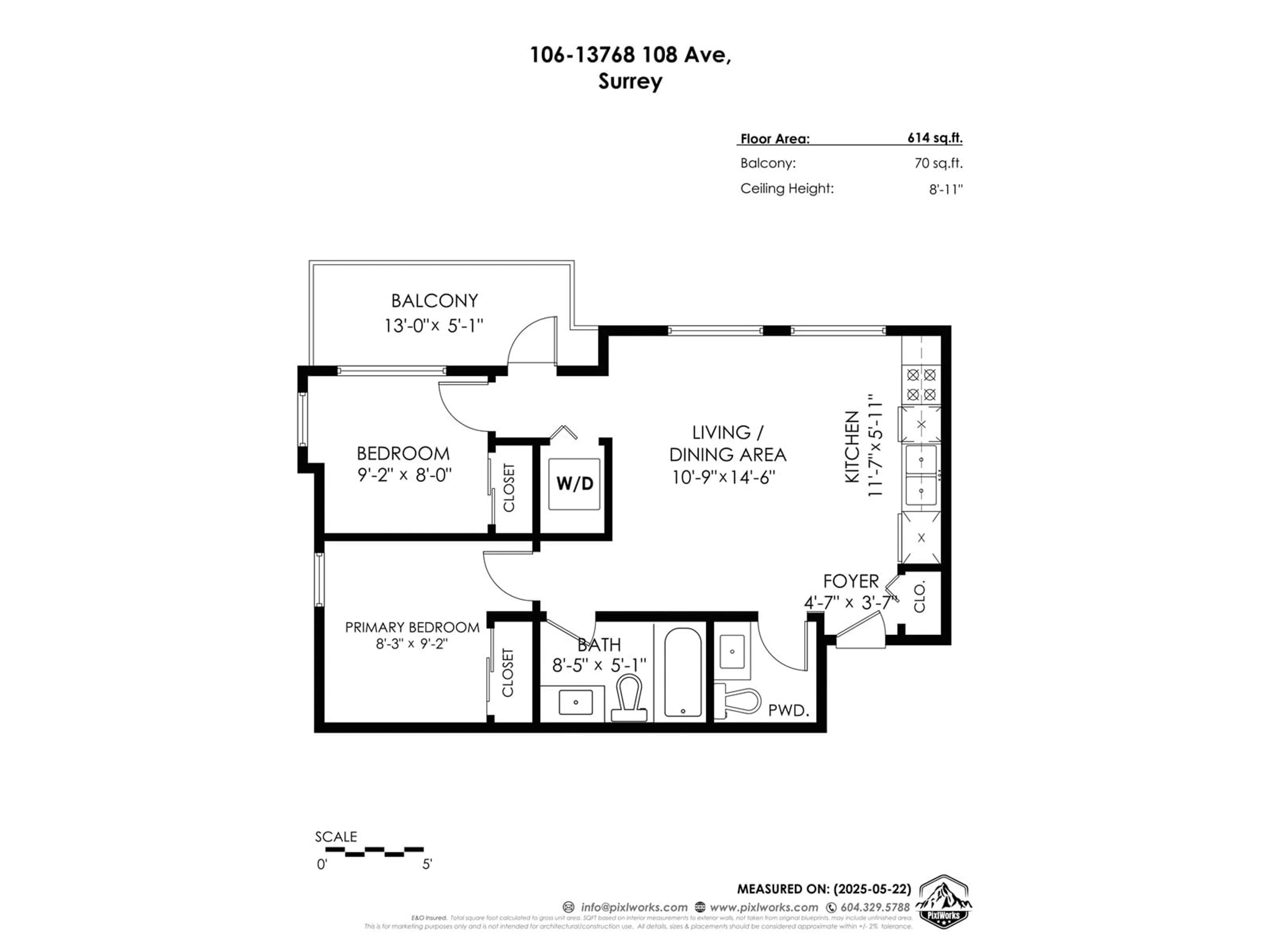 Floor plan for 106 - 13768 108, Surrey British Columbia V3T0L9