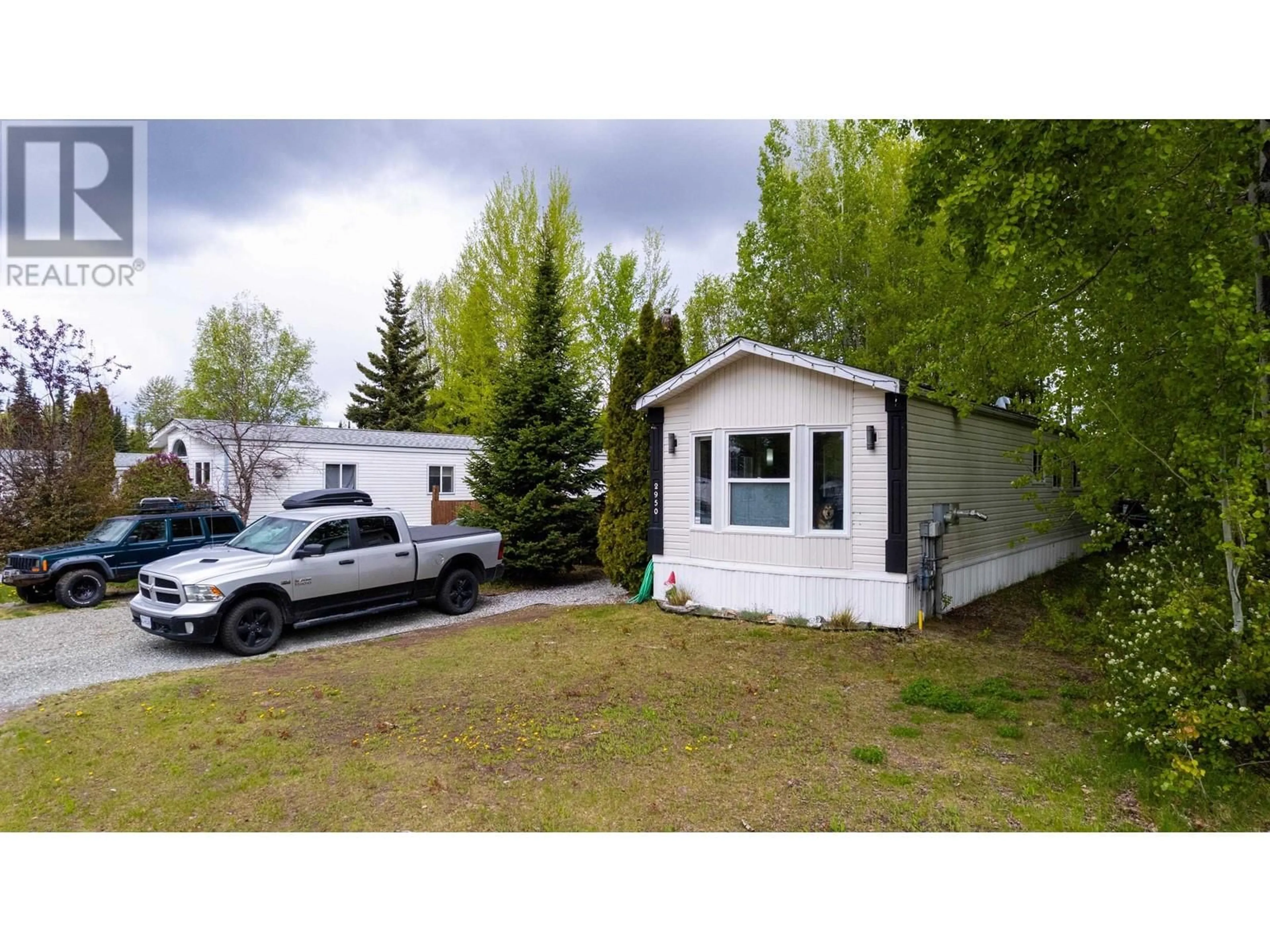 Home with vinyl exterior material, street for 2950 GREENFOREST CRESCENT, Prince George British Columbia V2K5B5