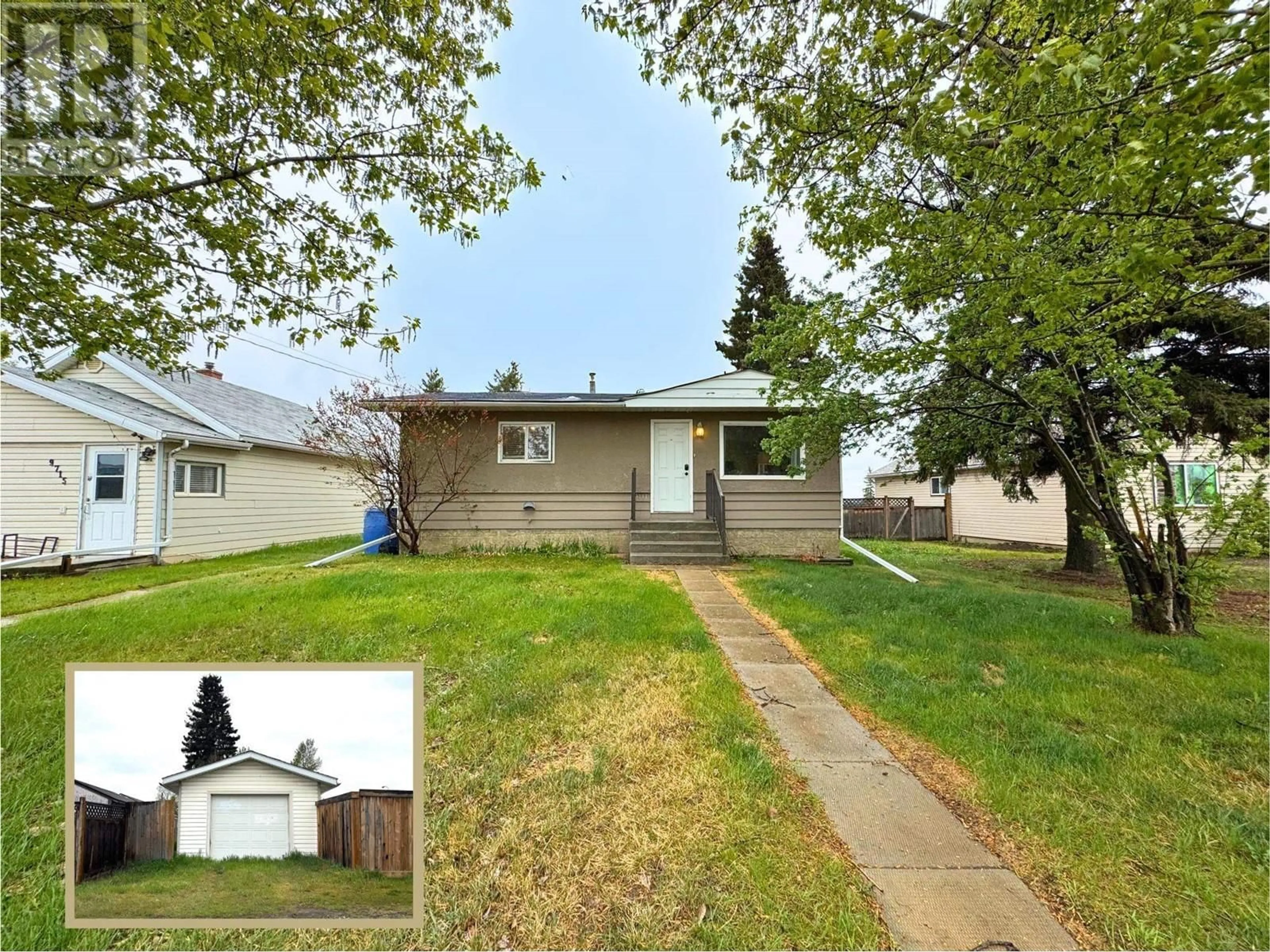 A pic from outside/outdoor area/front of a property/back of a property/a pic from drone, street for 9711 102 STREET, Fort St. John British Columbia V1J4B1