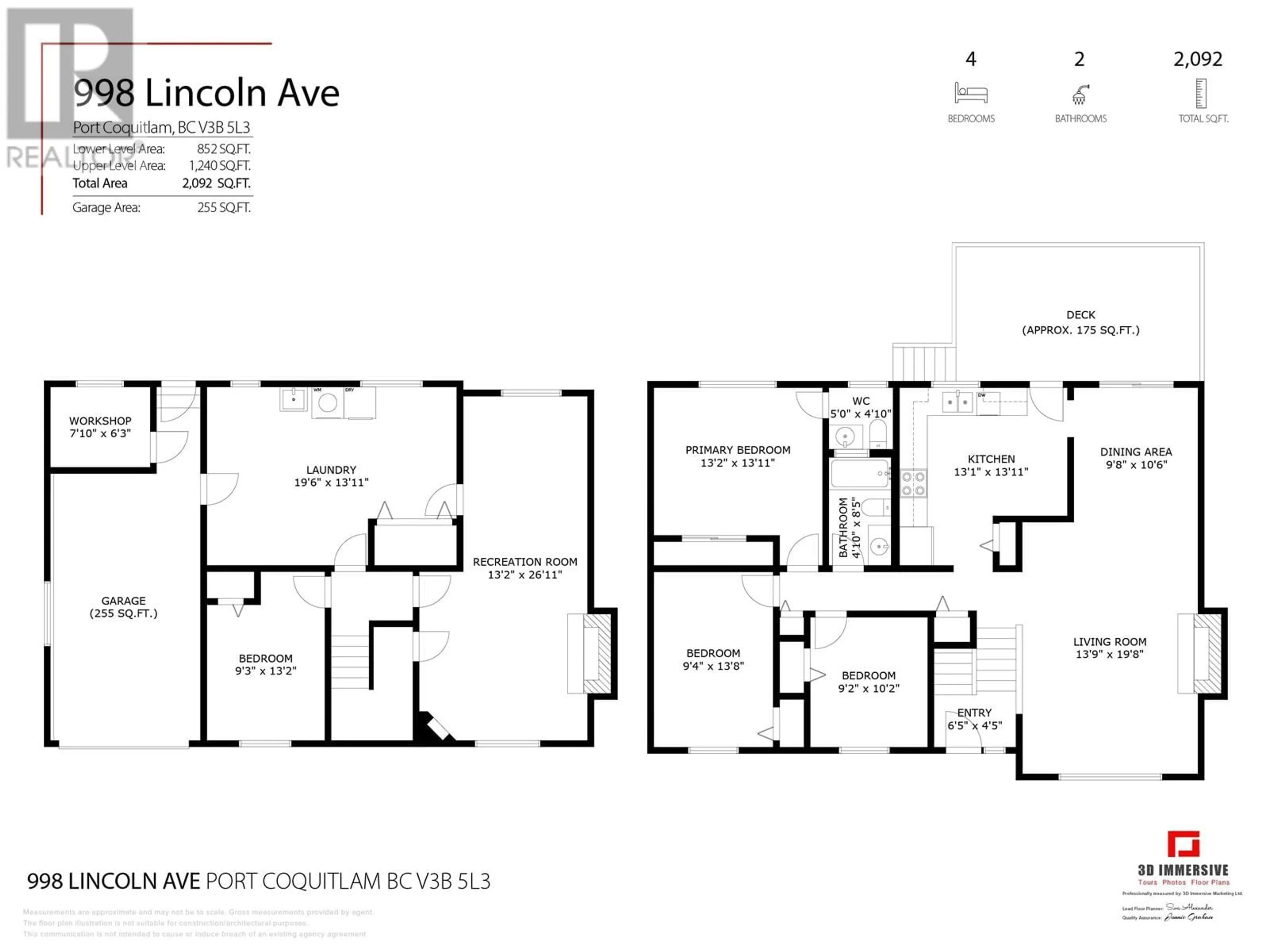 Floor plan for 998 LINCOLN AVENUE, Port Coquitlam British Columbia V3B5L3