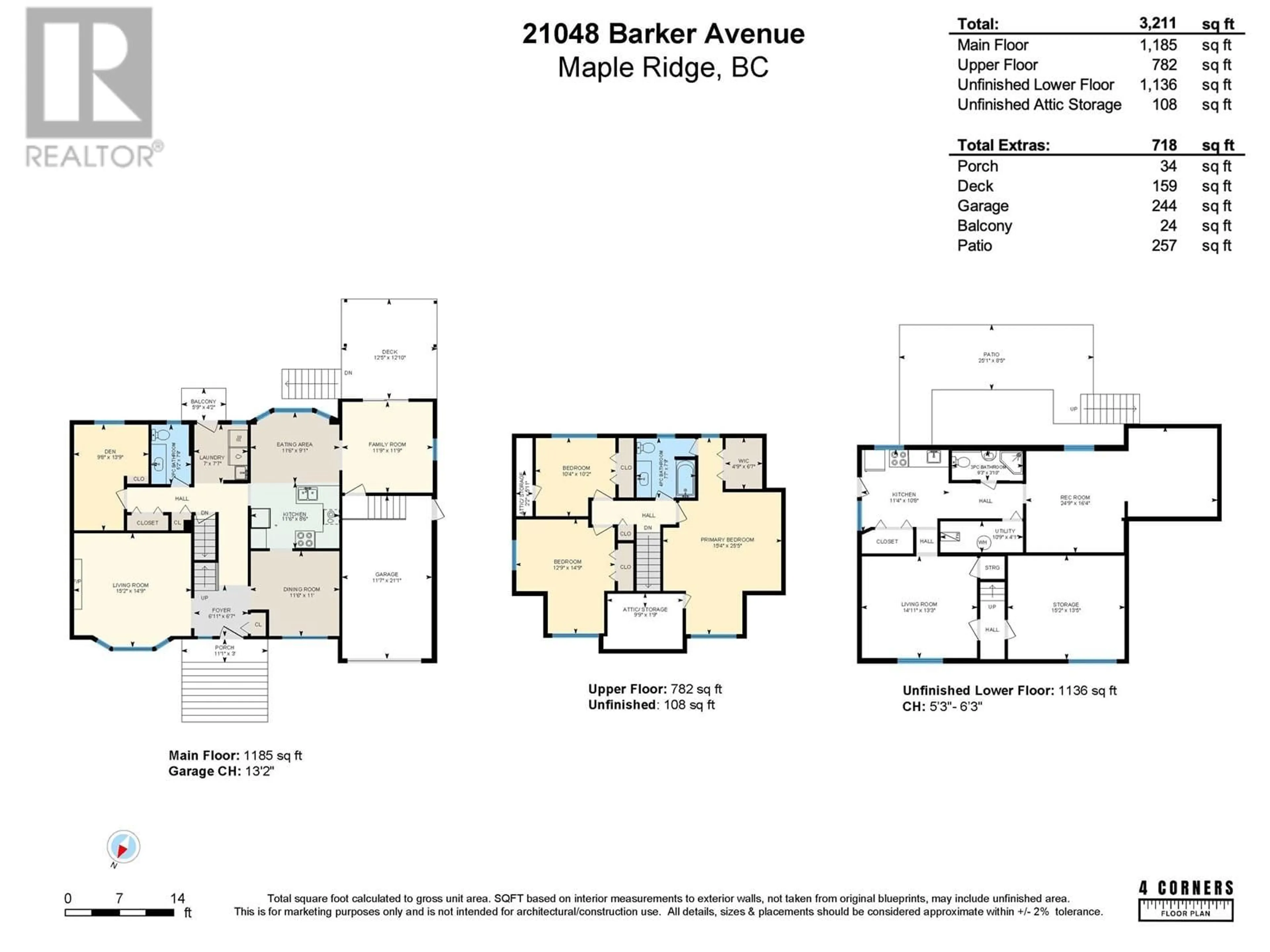 Floor plan for 21048 BARKER AVENUE, Maple Ridge British Columbia V2X8R6