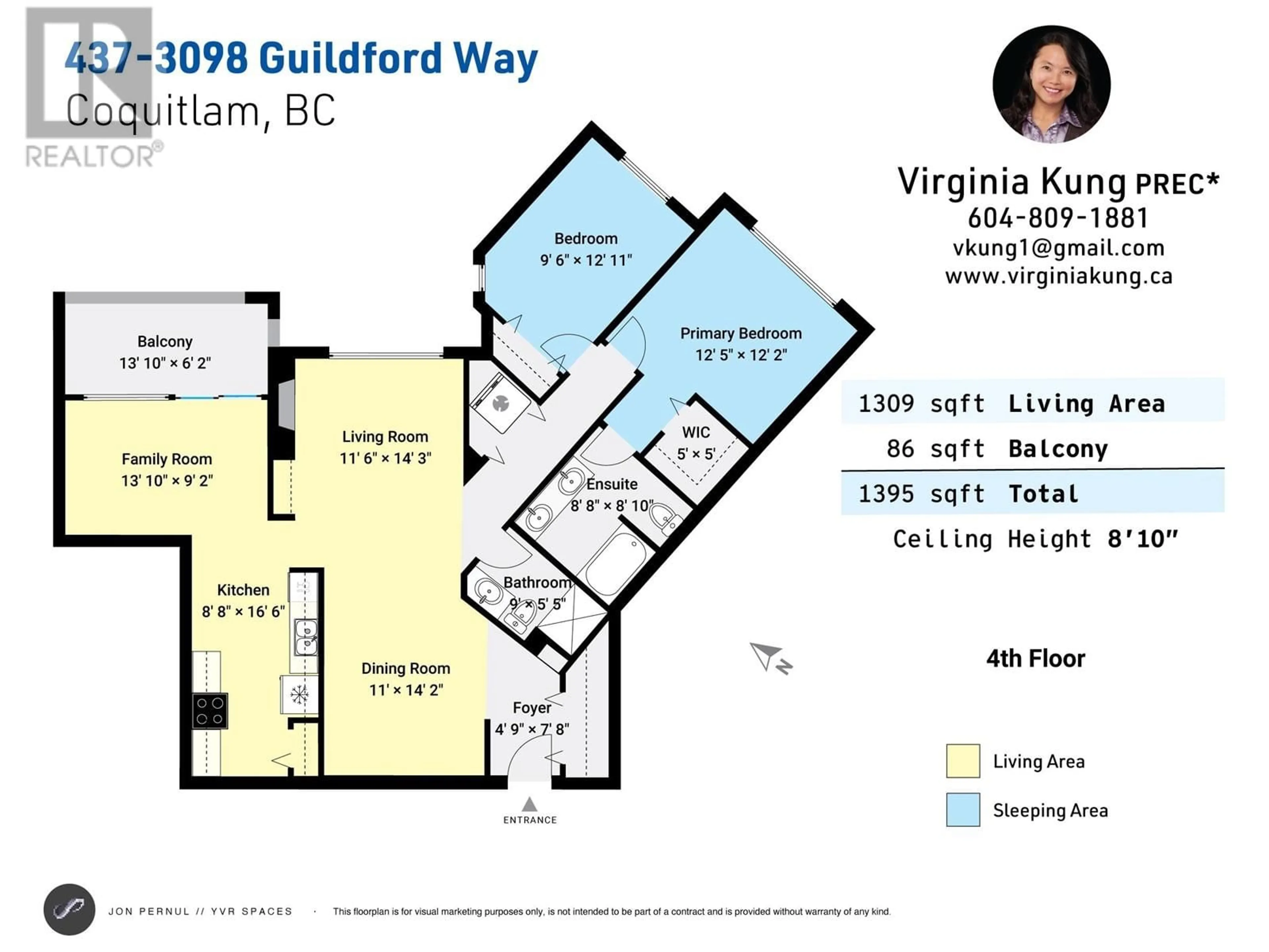 Floor plan for 437 - 3098 GUILDFORD WAY, Coquitlam British Columbia V3B7W8
