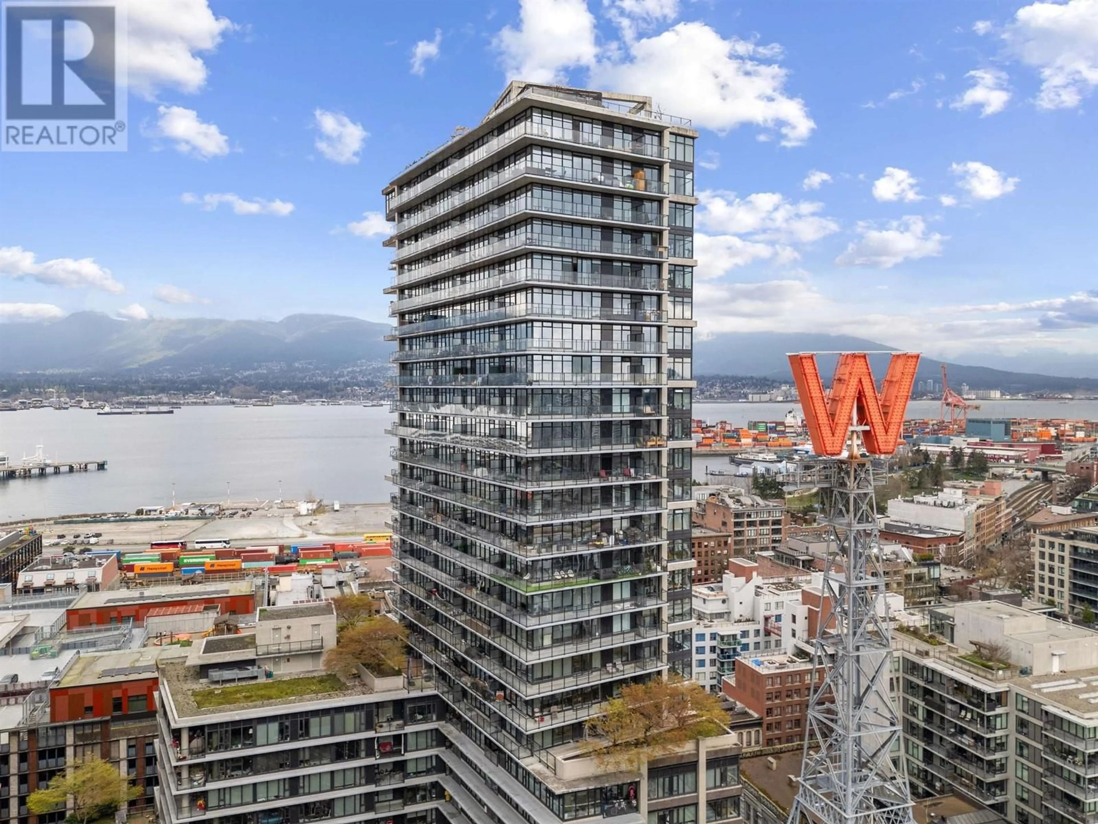A pic from outside/outdoor area/front of a property/back of a property/a pic from drone, city buildings view from balcony for 1407 - 108 CORDOVA STREET, Vancouver British Columbia V6B0G5