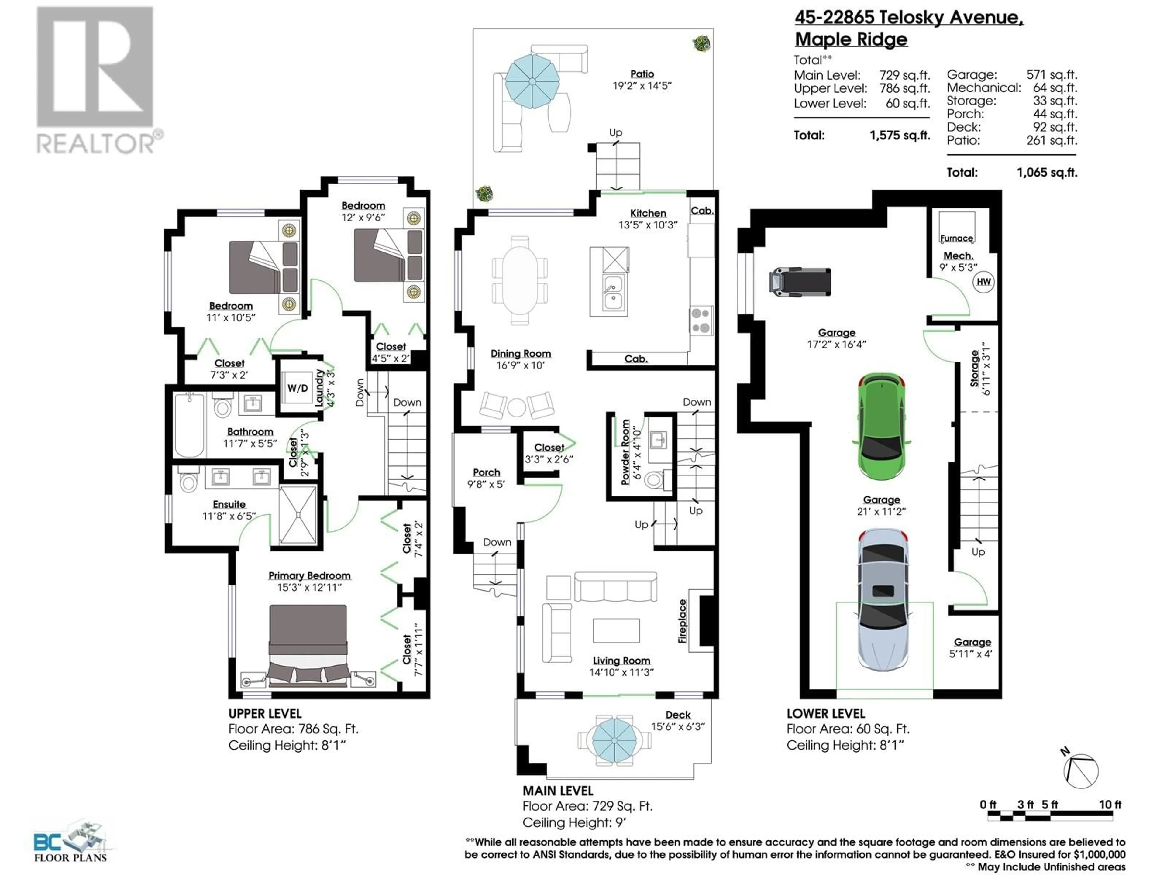 Floor plan for 45 - 22865 TELOSKY AVENUE, Maple Ridge British Columbia V2X8Z9