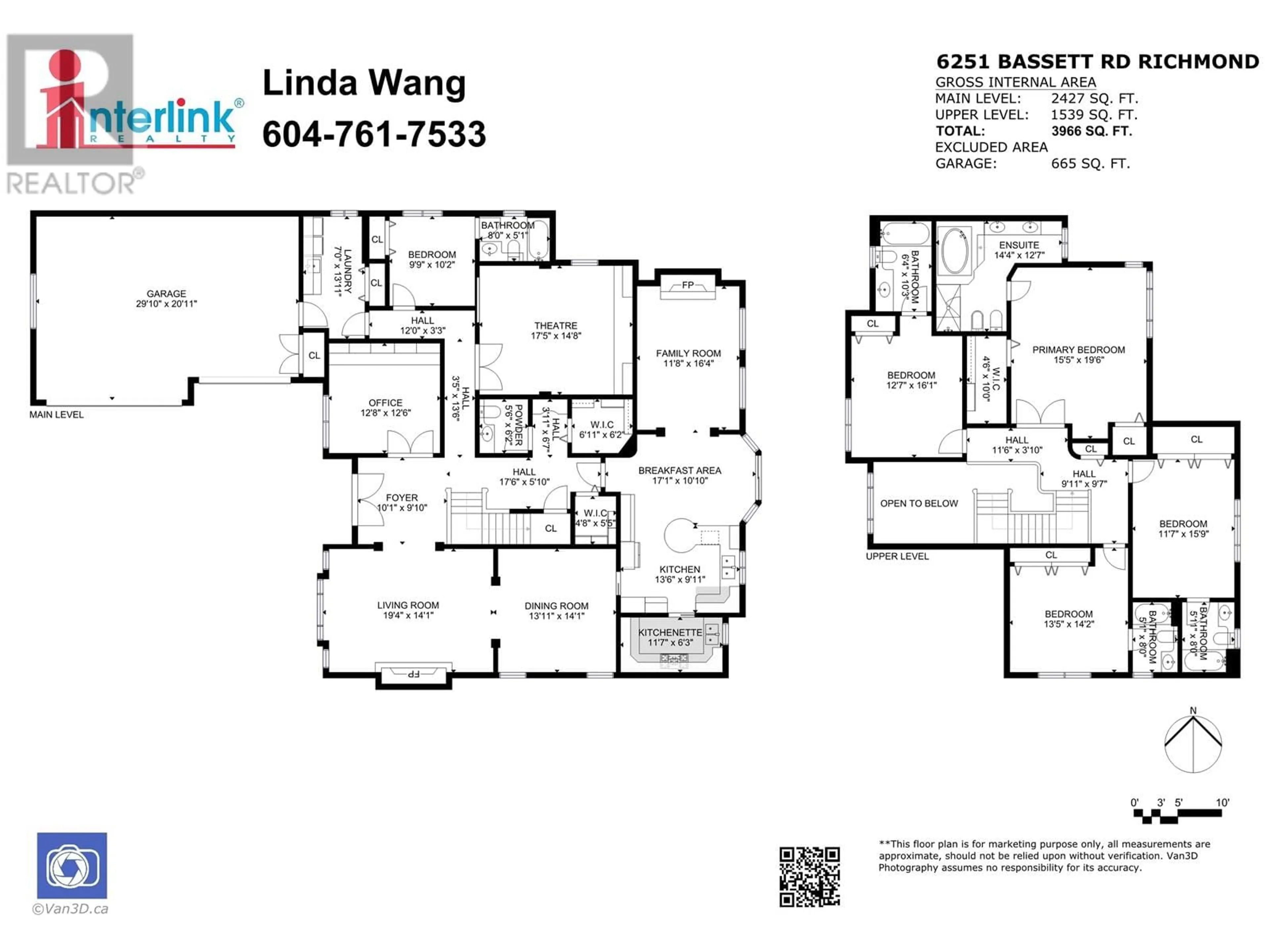 Floor plan for 6251 BASSETT ROAD, Richmond British Columbia V7C2Y3
