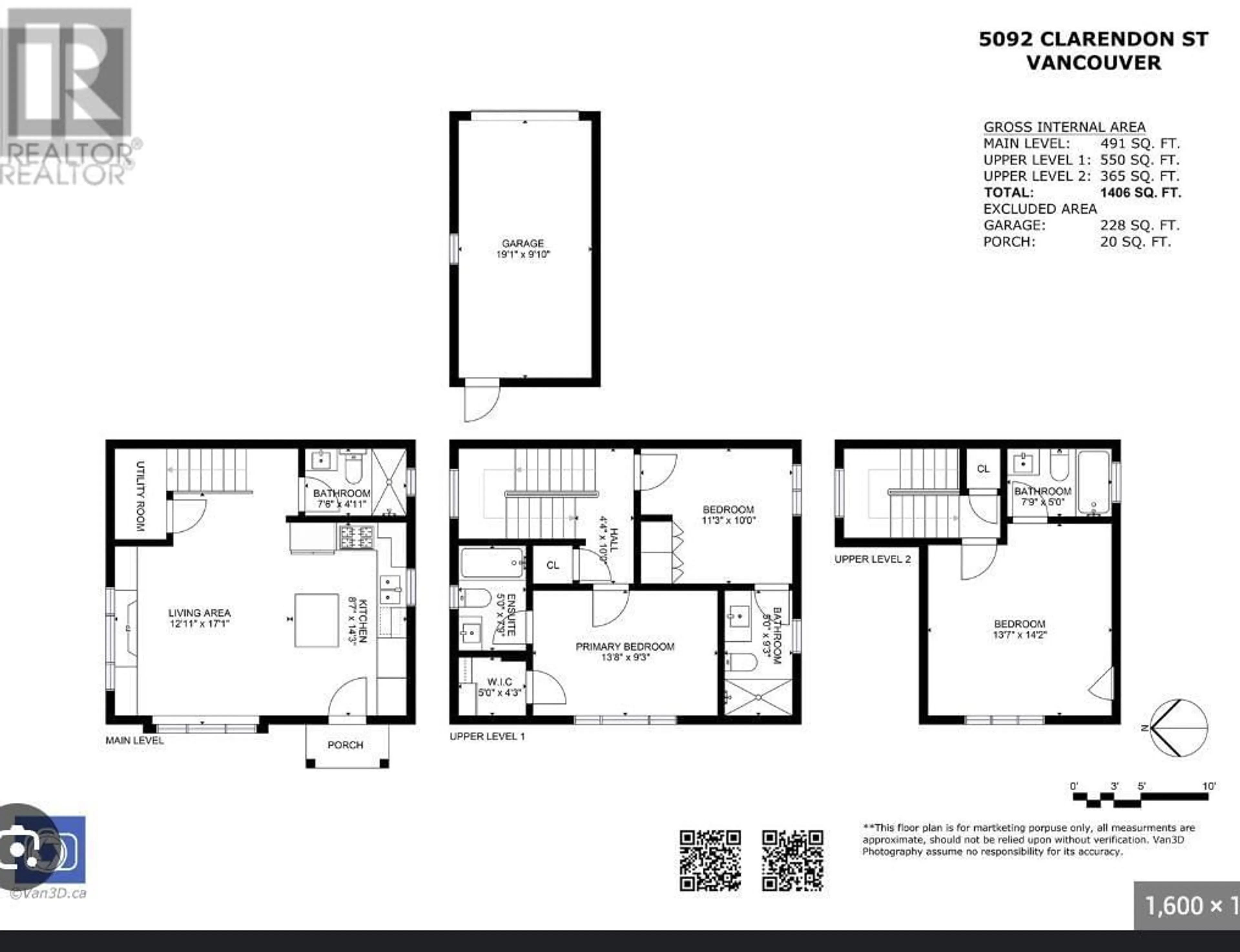 Floor plan for 5092 CLARENDON STREET, Vancouver British Columbia V5R3J6