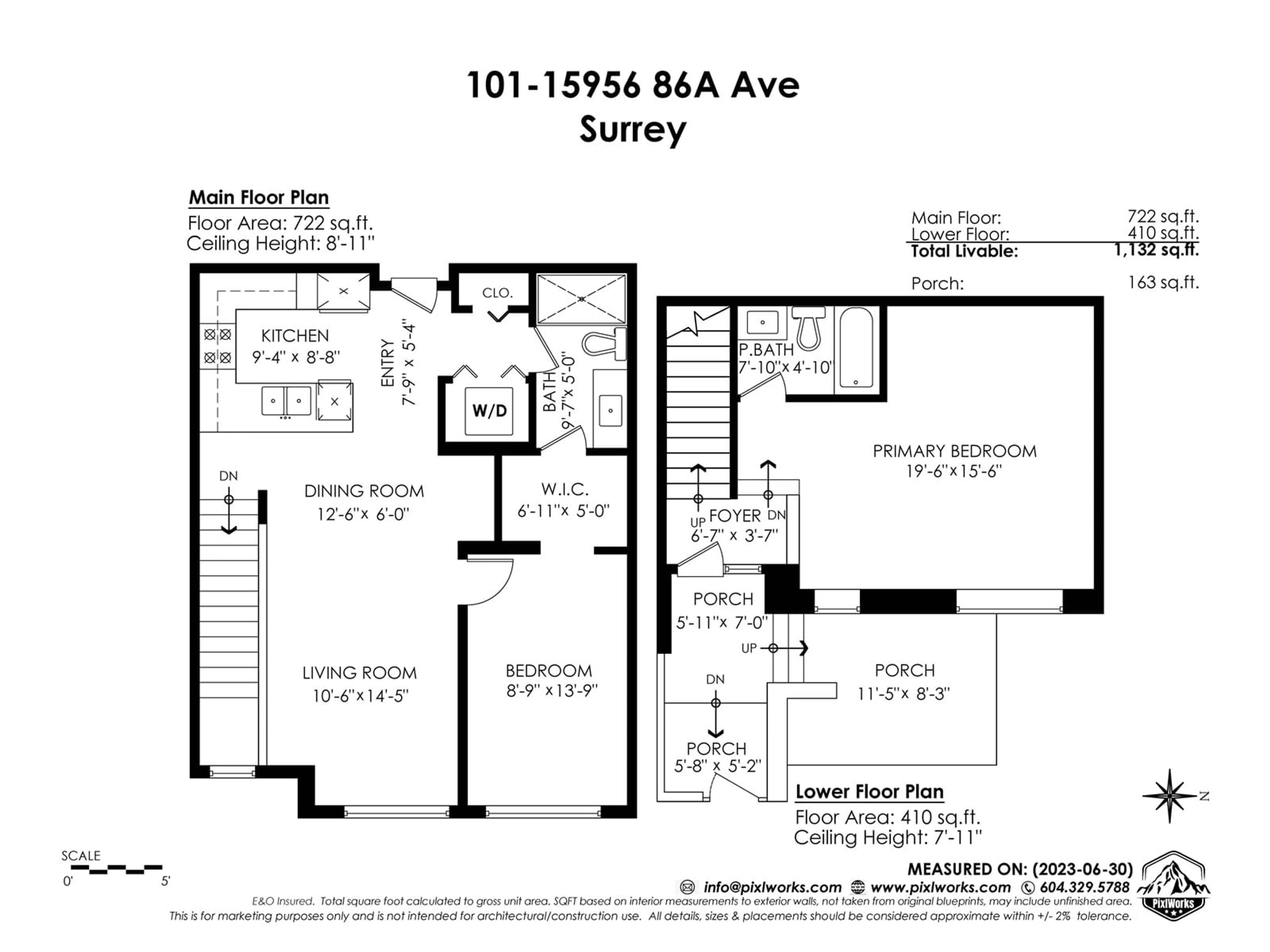 Floor plan for 101 - 15956 86A, Surrey British Columbia V4N6N8