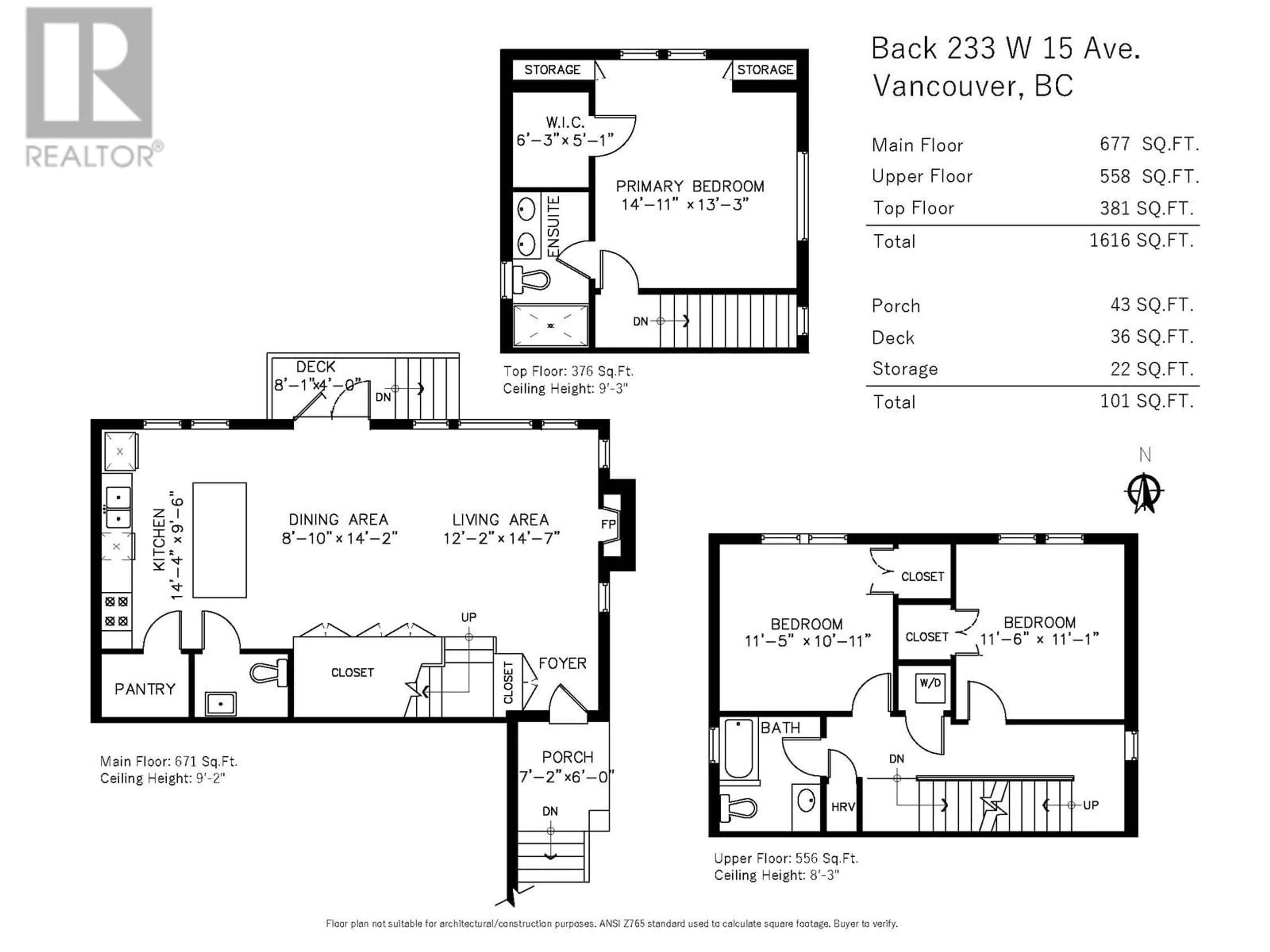 Floor plan for 231 15TH AVENUE, Vancouver British Columbia V5Y1Y1