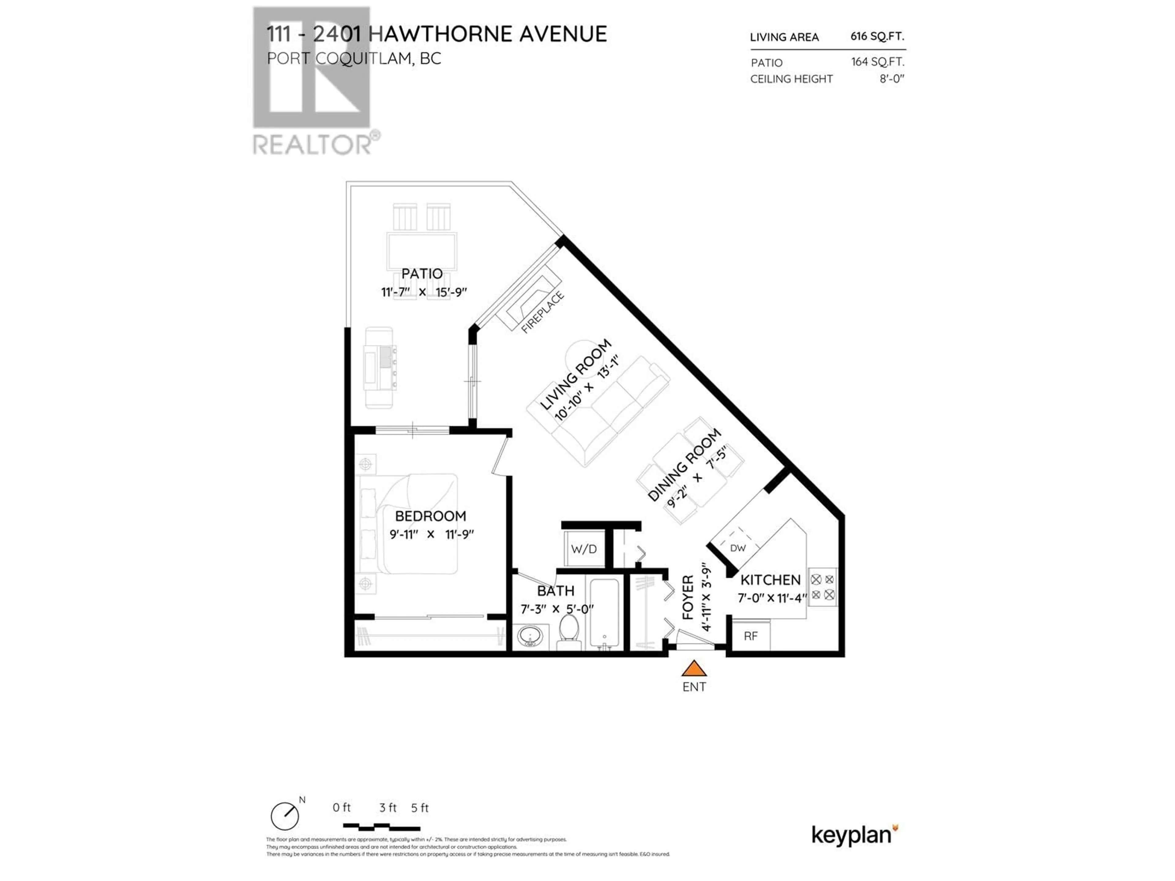 Floor plan for 111 - 2401 HAWTHORNE AVENUE, Port Coquitlam British Columbia V3C6R9