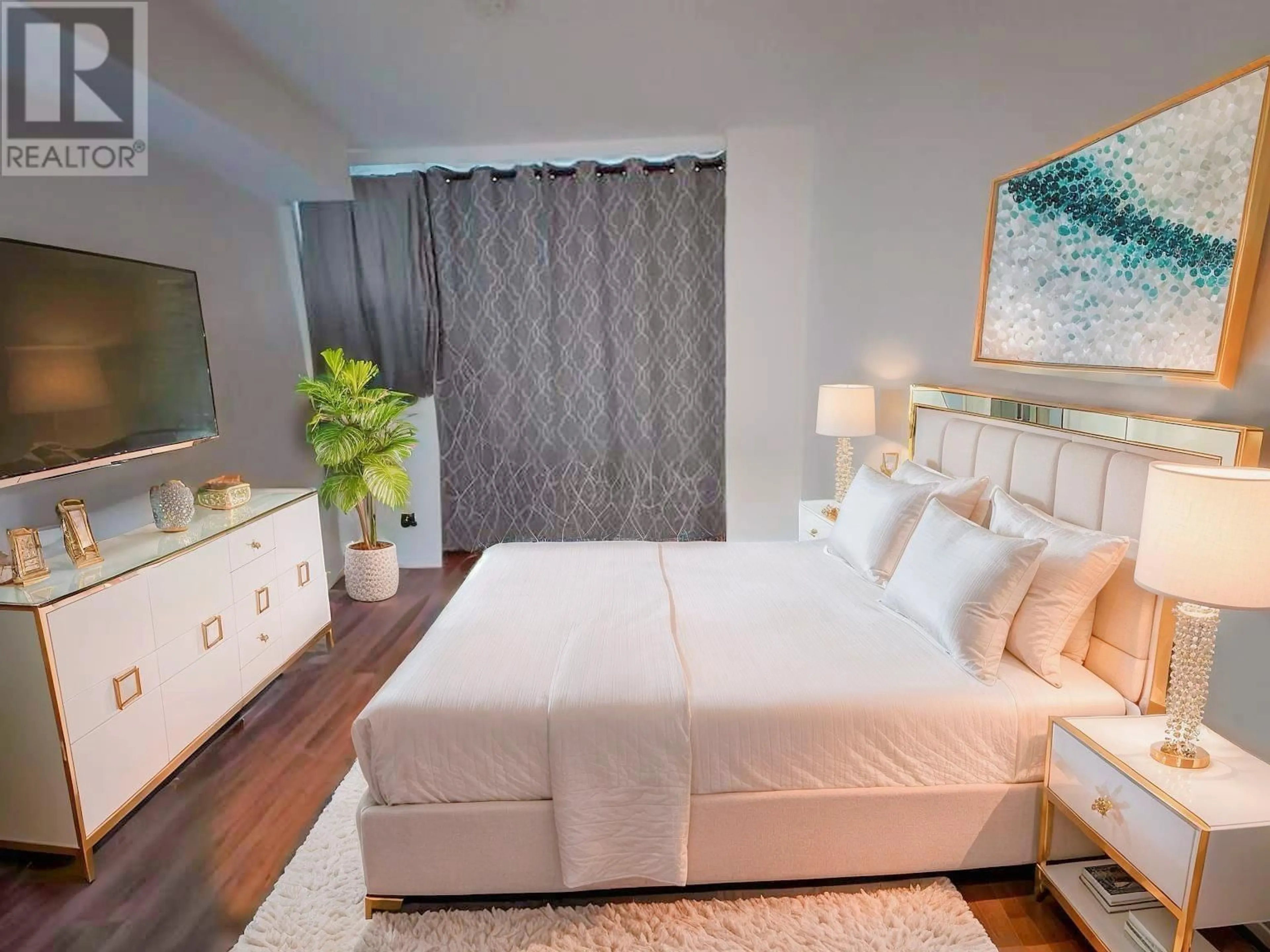 Bedroom with bed, unknown for 3203 - 3833 EVERGREEN PLACE, Burnaby British Columbia V3J0M2