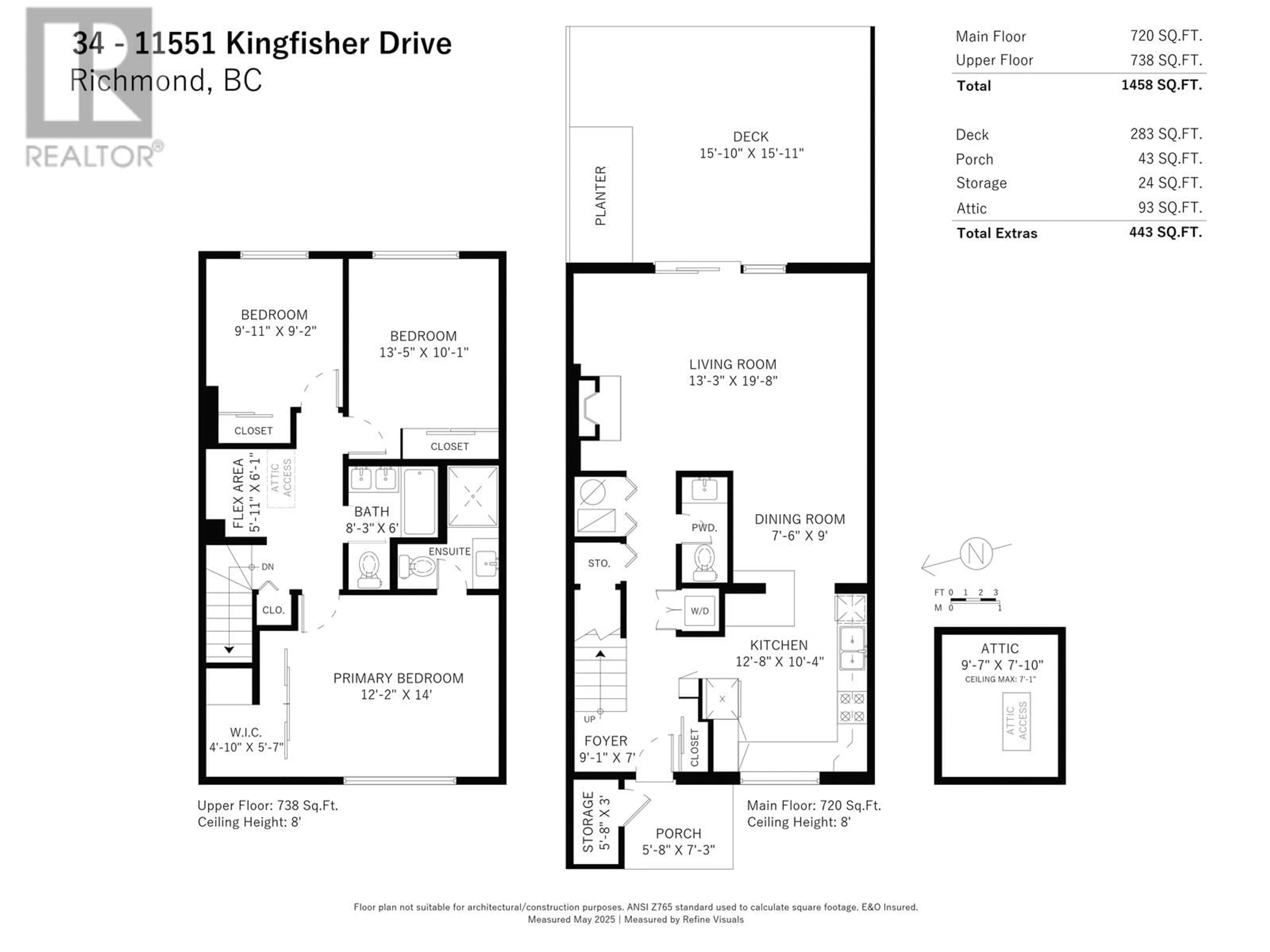 Floor plan for 34 - 11551 KINGFISHER DRIVE, Richmond British Columbia V7E3N5