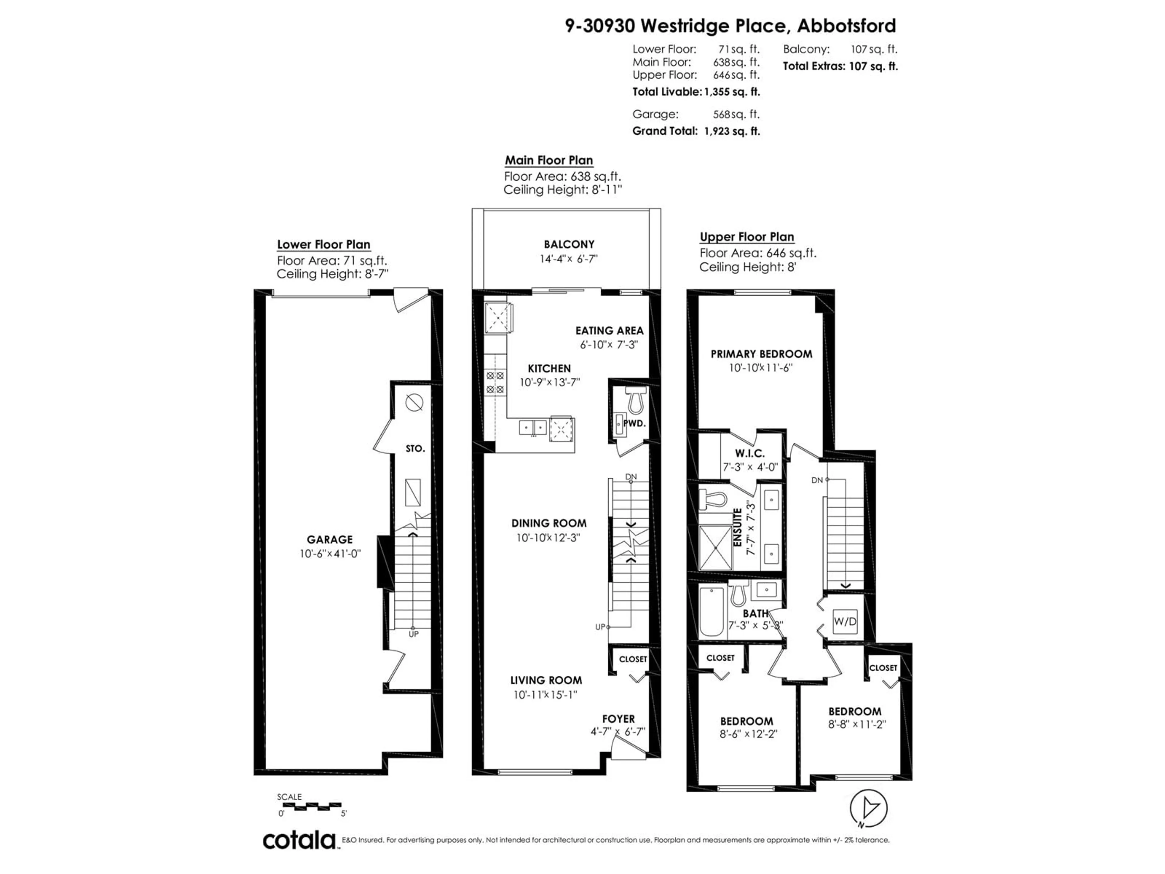 Floor plan for 9 - 30930 WESTRIDGE, Abbotsford British Columbia V2T0H6