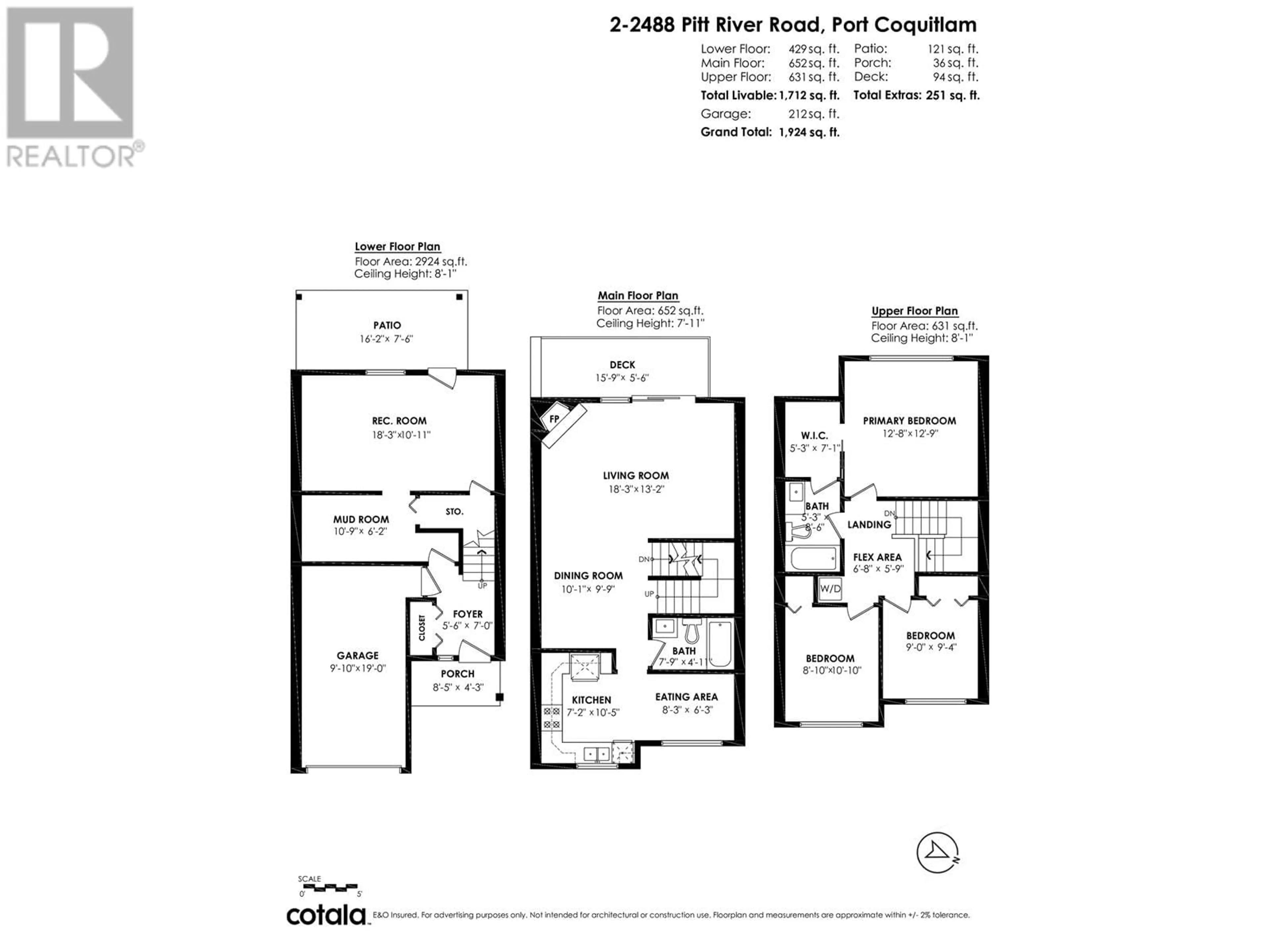 Floor plan for 2 - 2488 PITT RIVER ROAD, Port Coquitlam British Columbia V3C1R9