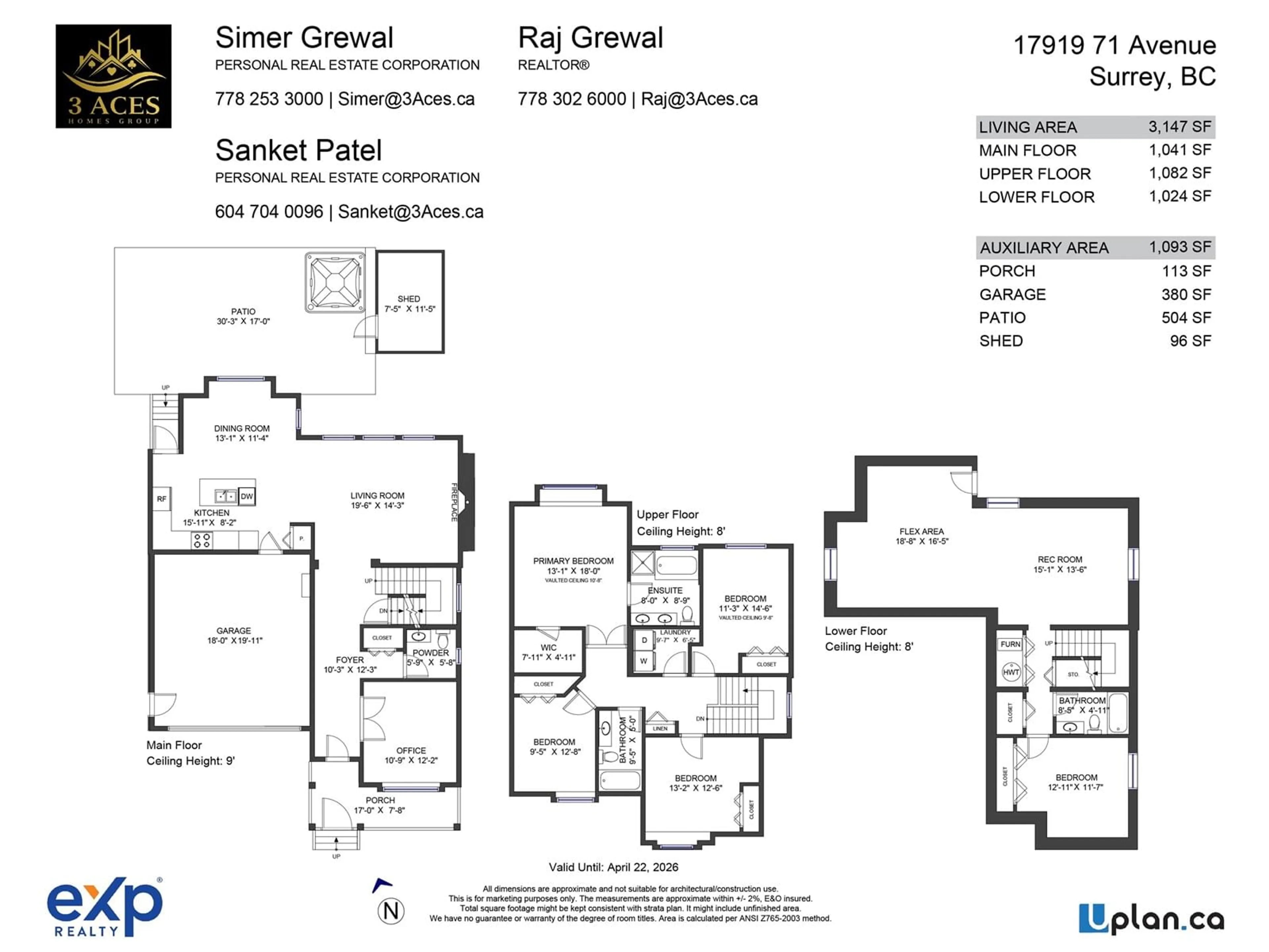Floor plan for 17919 71, Surrey British Columbia V3S7C7
