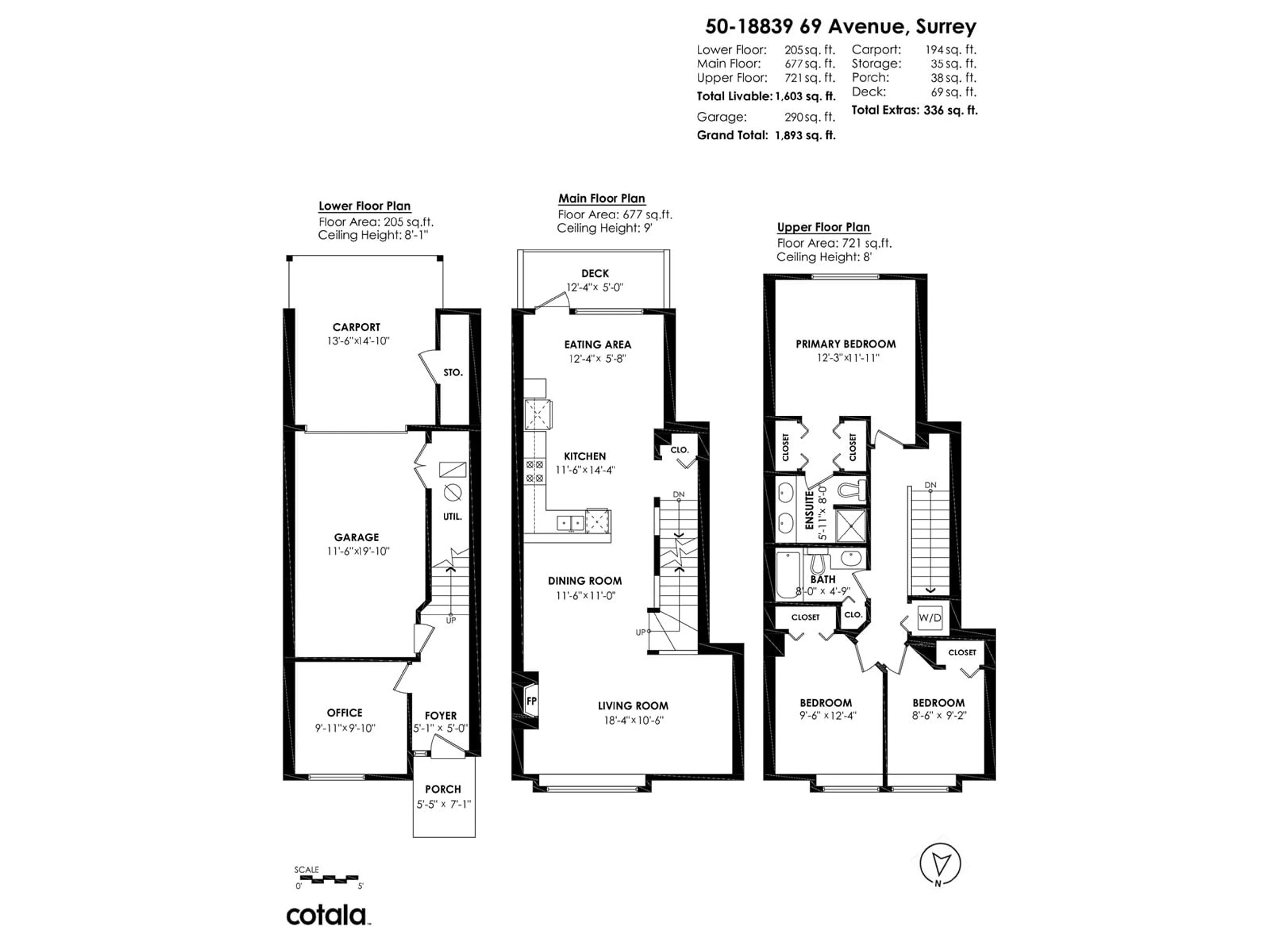 Floor plan for 50 - 18839 69, Surrey British Columbia V4N5S7