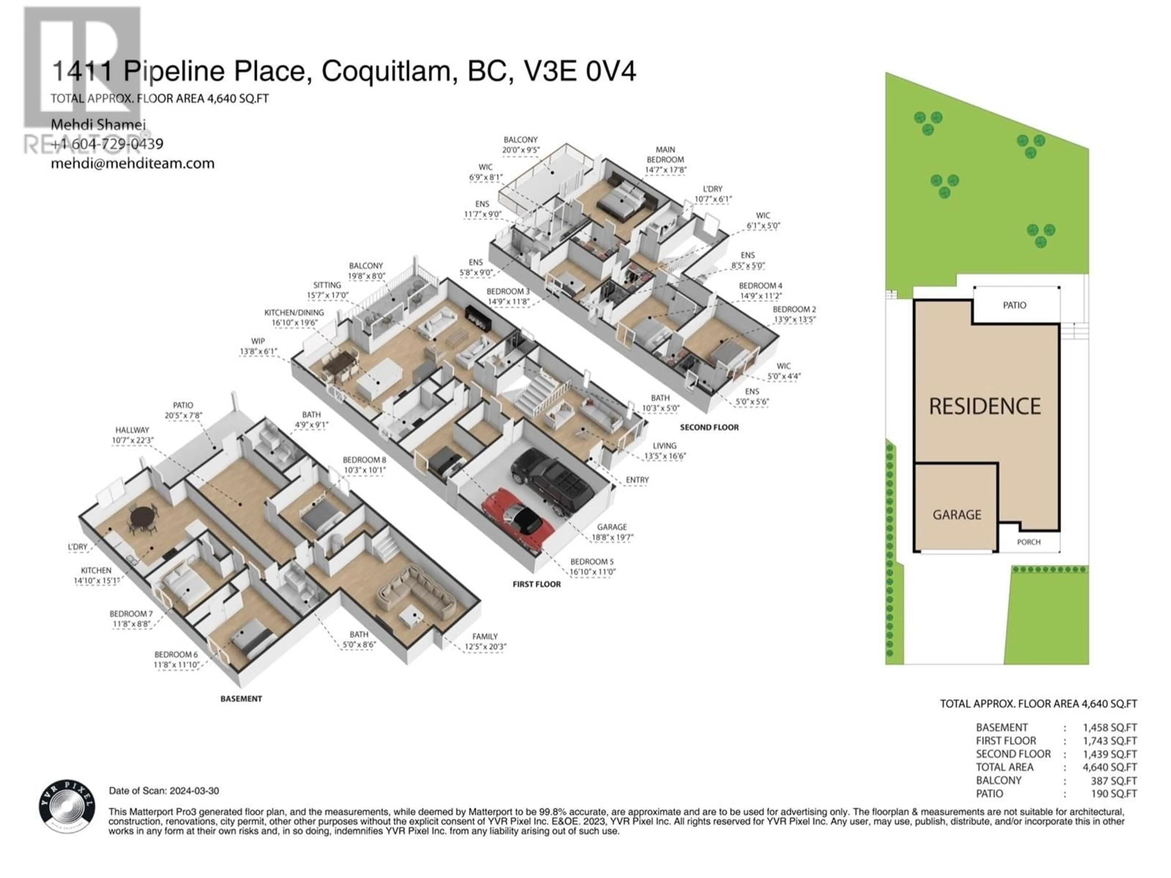 Floor plan for 1411 PIPELINE PLACE, Coquitlam British Columbia V3E2X1