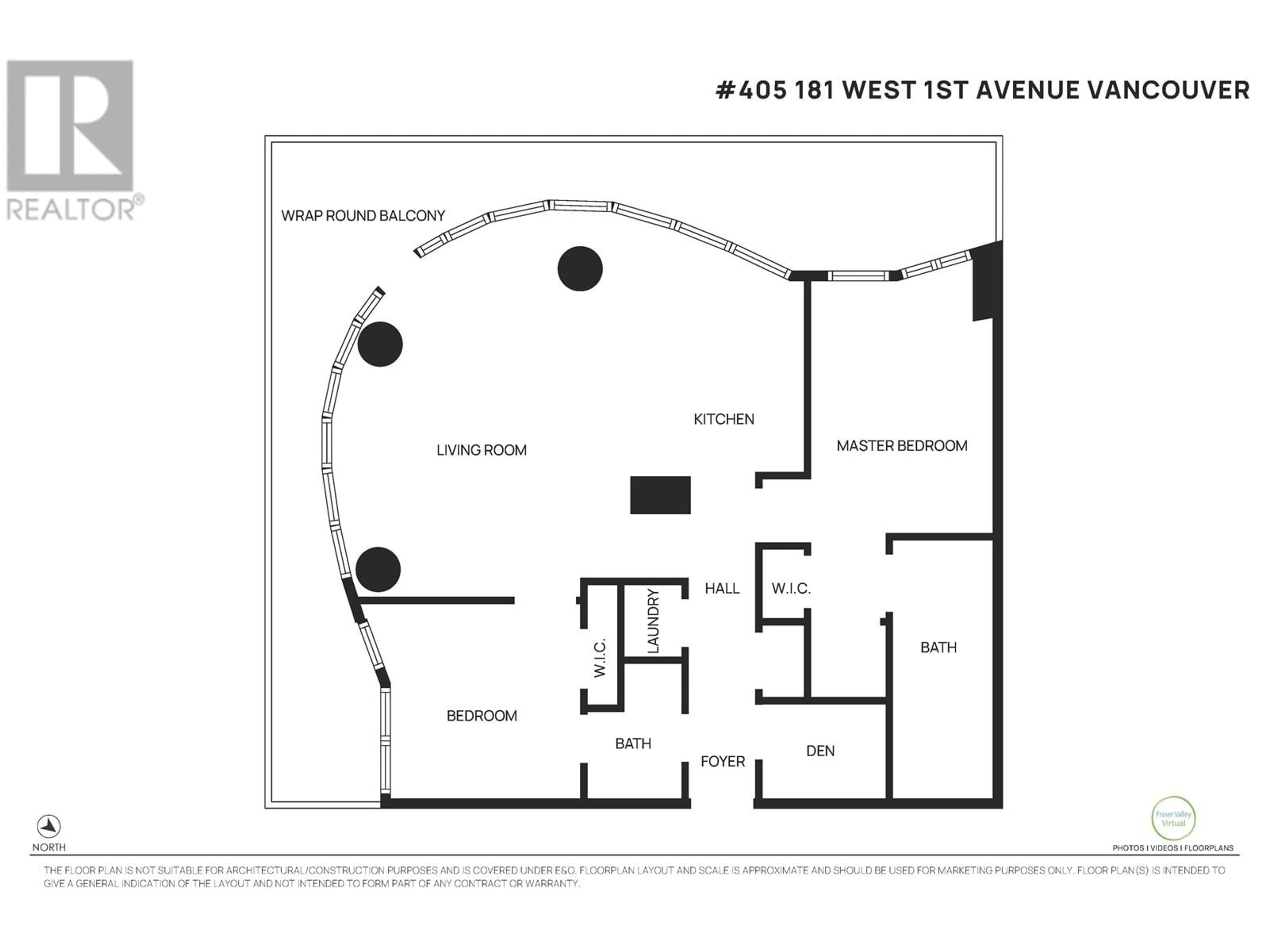 Floor plan for 405 - 181 1ST AVENUE, Vancouver British Columbia V5Y0E3