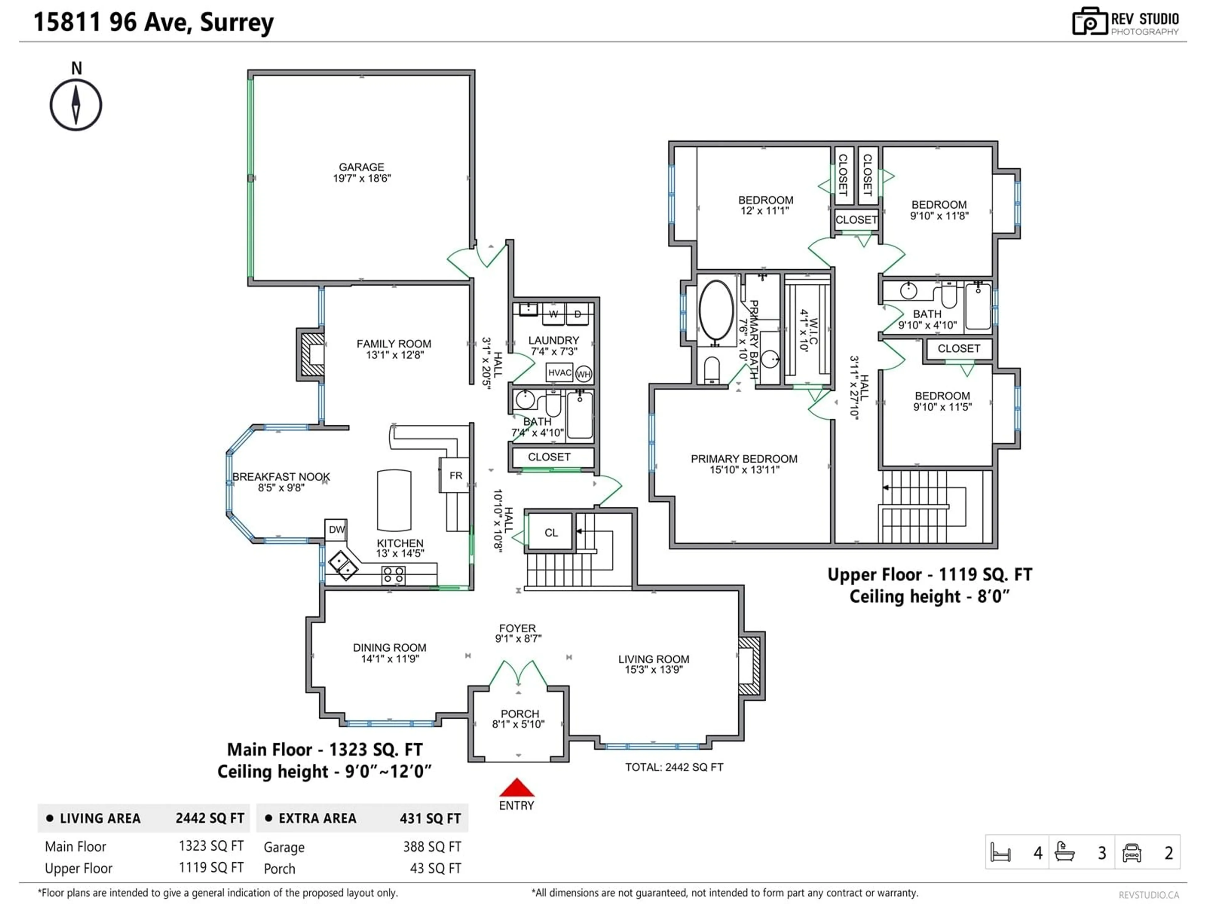 Floor plan for 15811 96, Surrey British Columbia V4N2R8