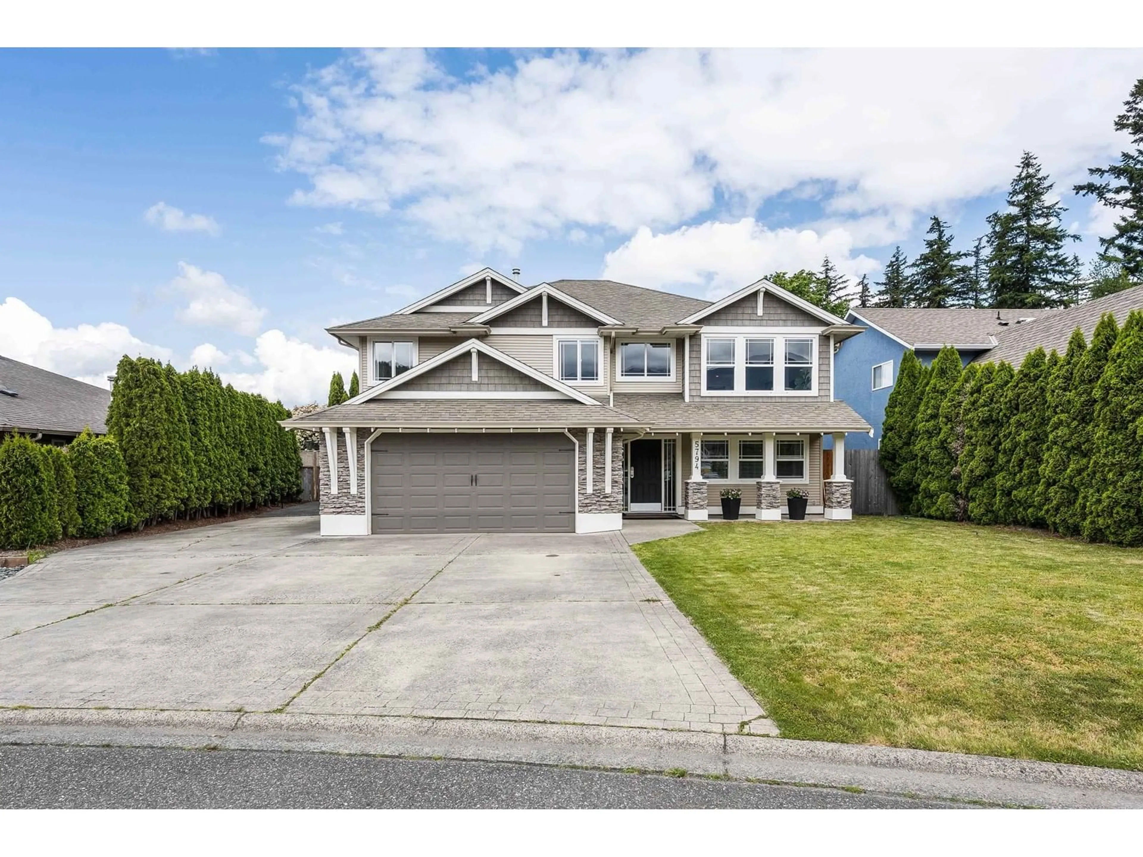 Home with vinyl exterior material, street for 5794 KATHLEEN DRIVE, Chilliwack British Columbia V2R3G2