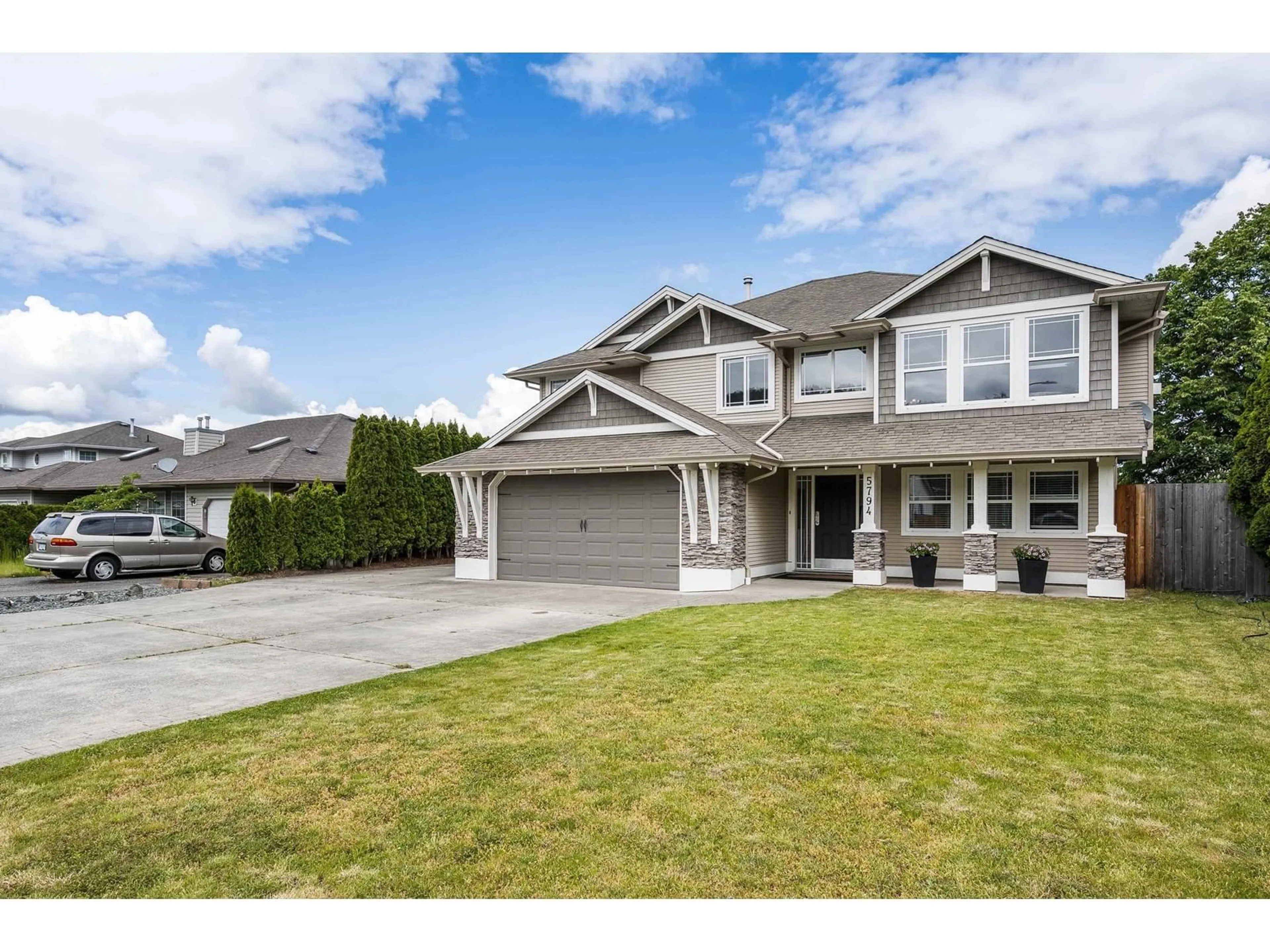 Home with vinyl exterior material, street for 5794 KATHLEEN DRIVE, Chilliwack British Columbia V2R3G2