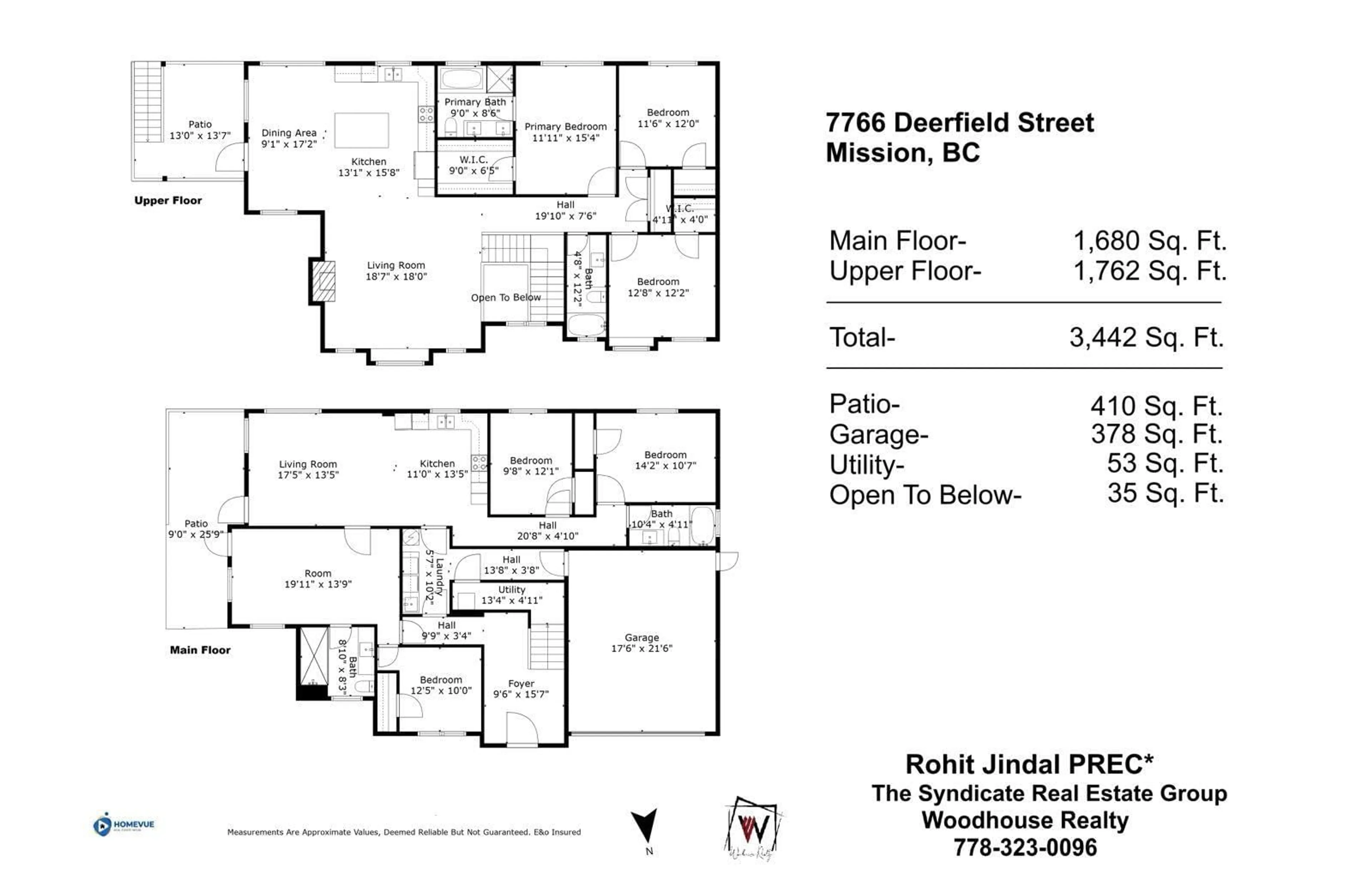 Floor plan for 7766 DEERFIELD, Mission British Columbia V2V3Z2
