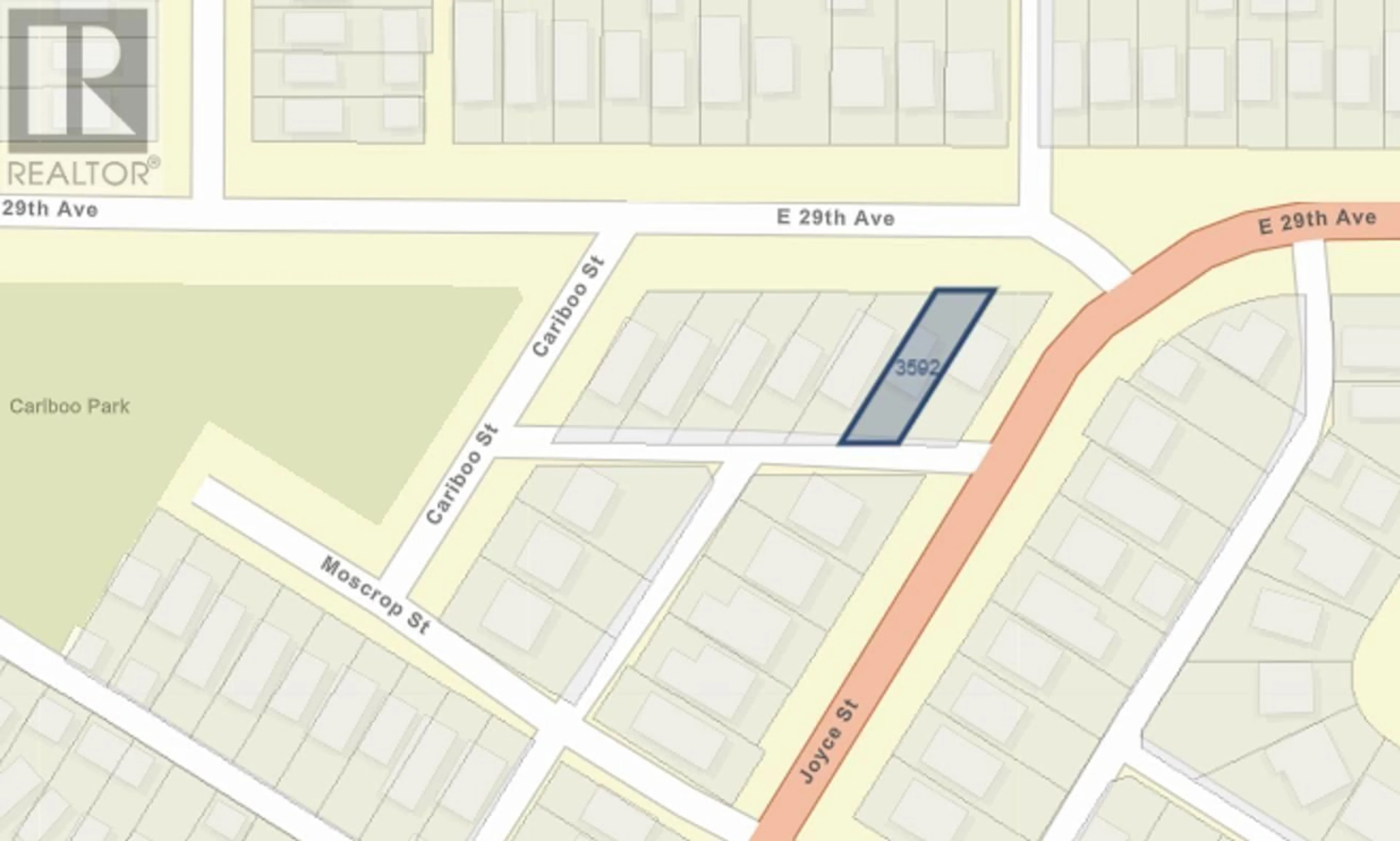 Picture of a map for 3592 29TH AVENUE, Vancouver British Columbia V5R1X2