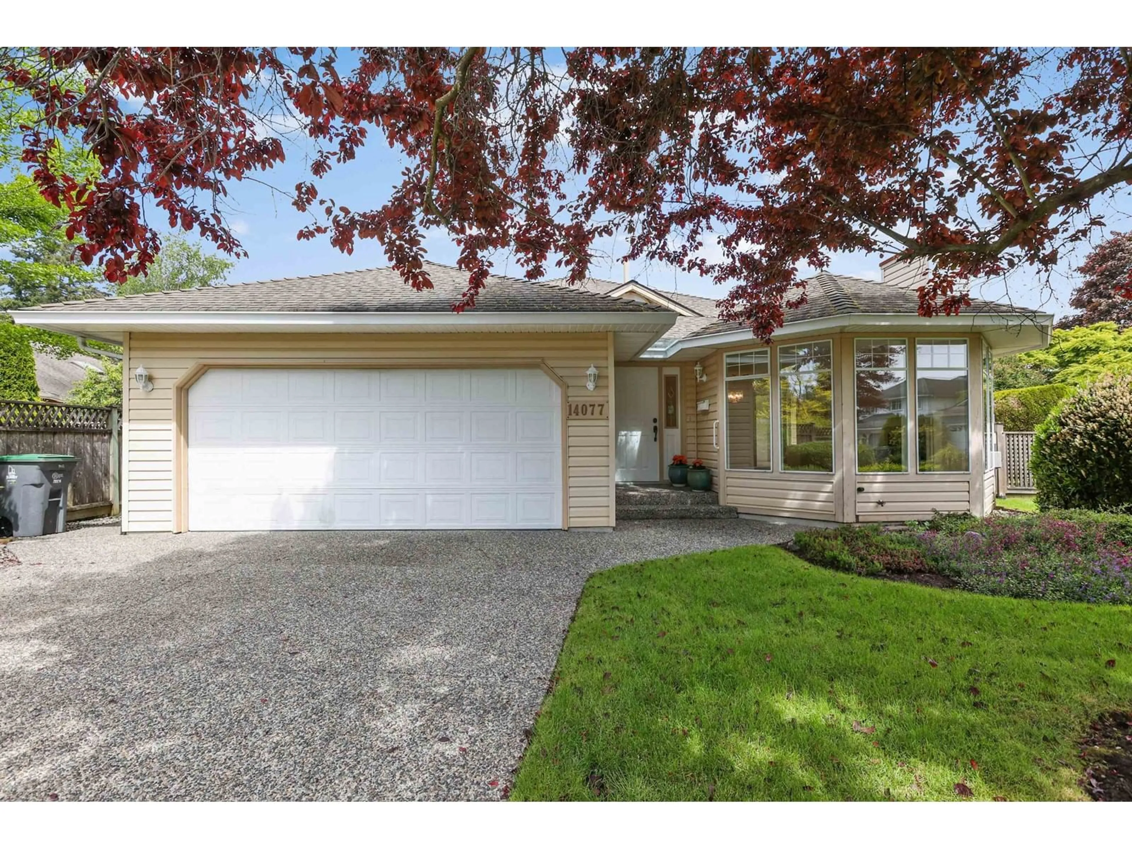 Home with vinyl exterior material, street for 14077 17TH, Surrey British Columbia V4A8K4