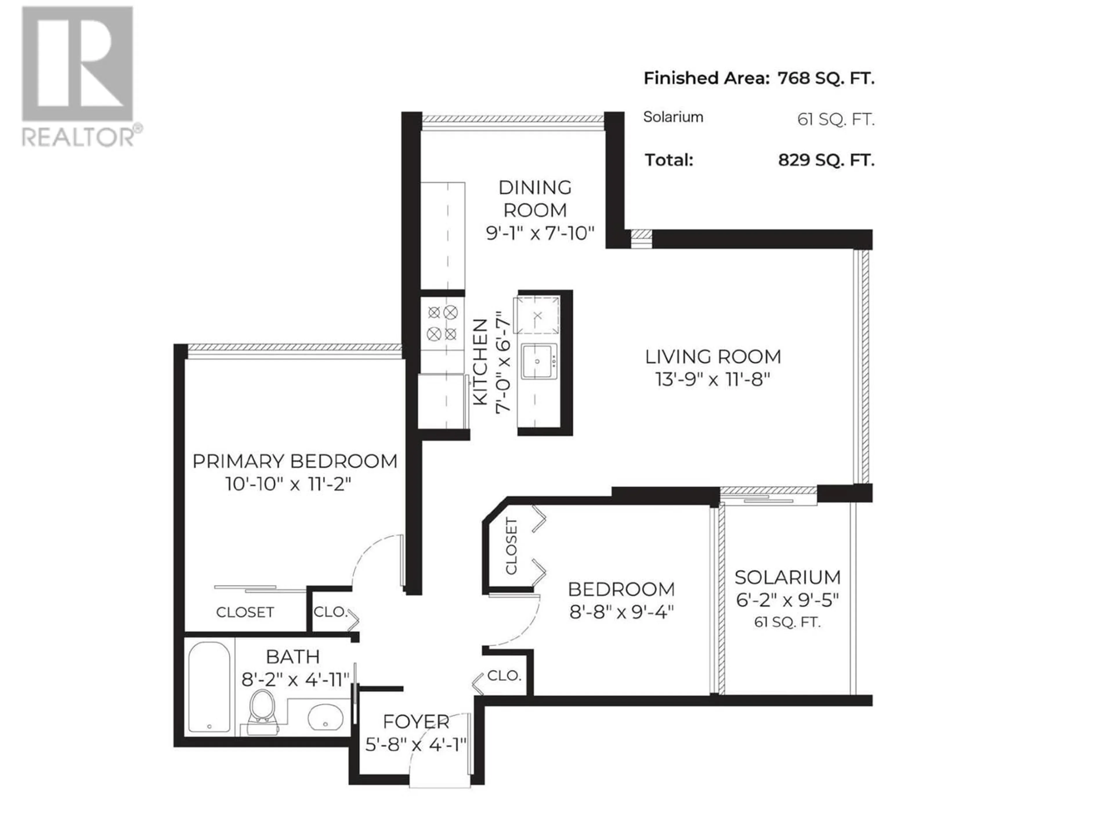 Floor plan for 201 - 1740 COMOX, Vancouver British Columbia V6G2Z1