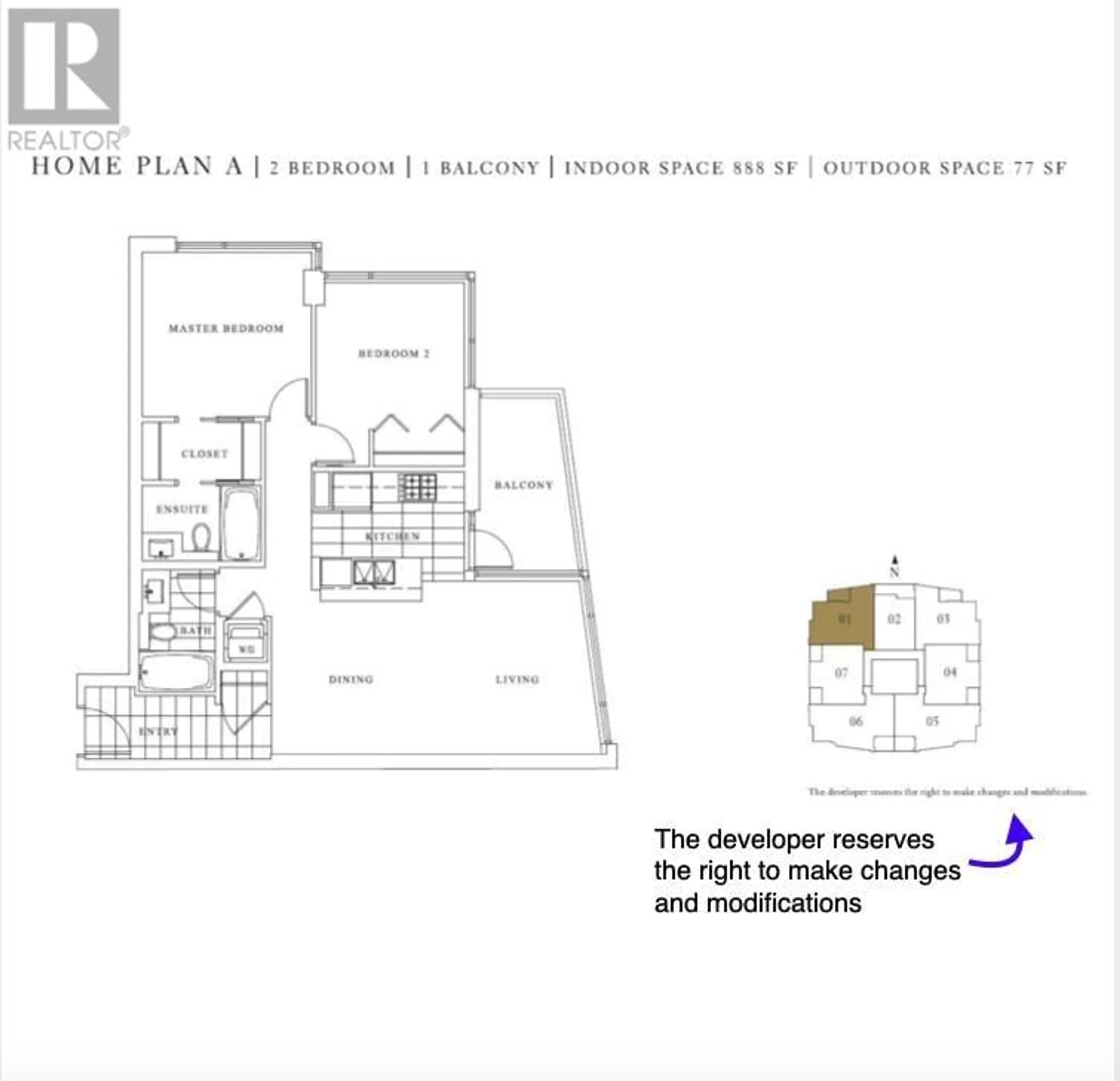 Floor plan for 1710 - 2978 GLEN DRIVE, Coquitlam British Columbia V3B0C3