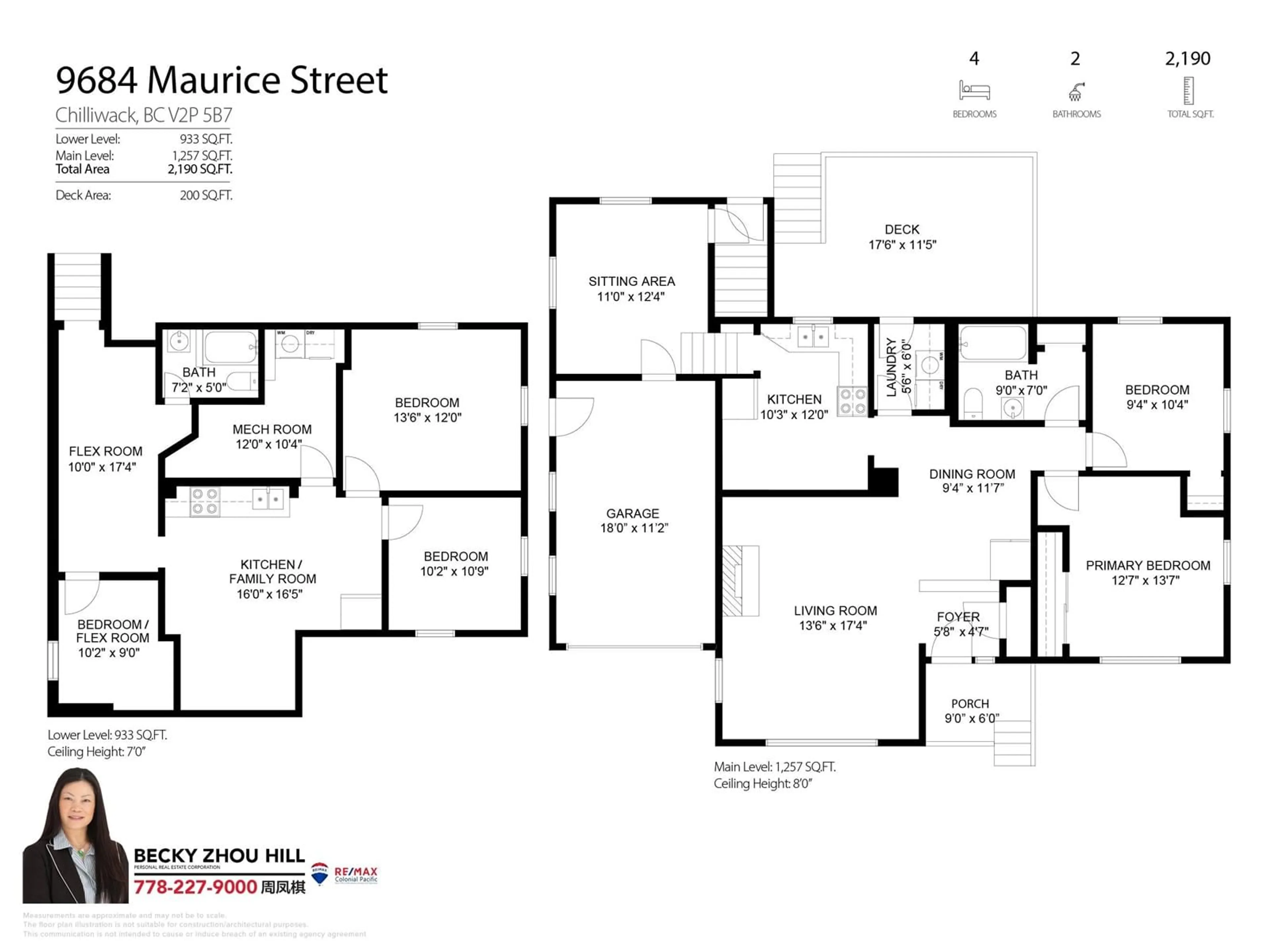 Floor plan for 9684 MAURICE STREET, Chilliwack British Columbia V2P5B7