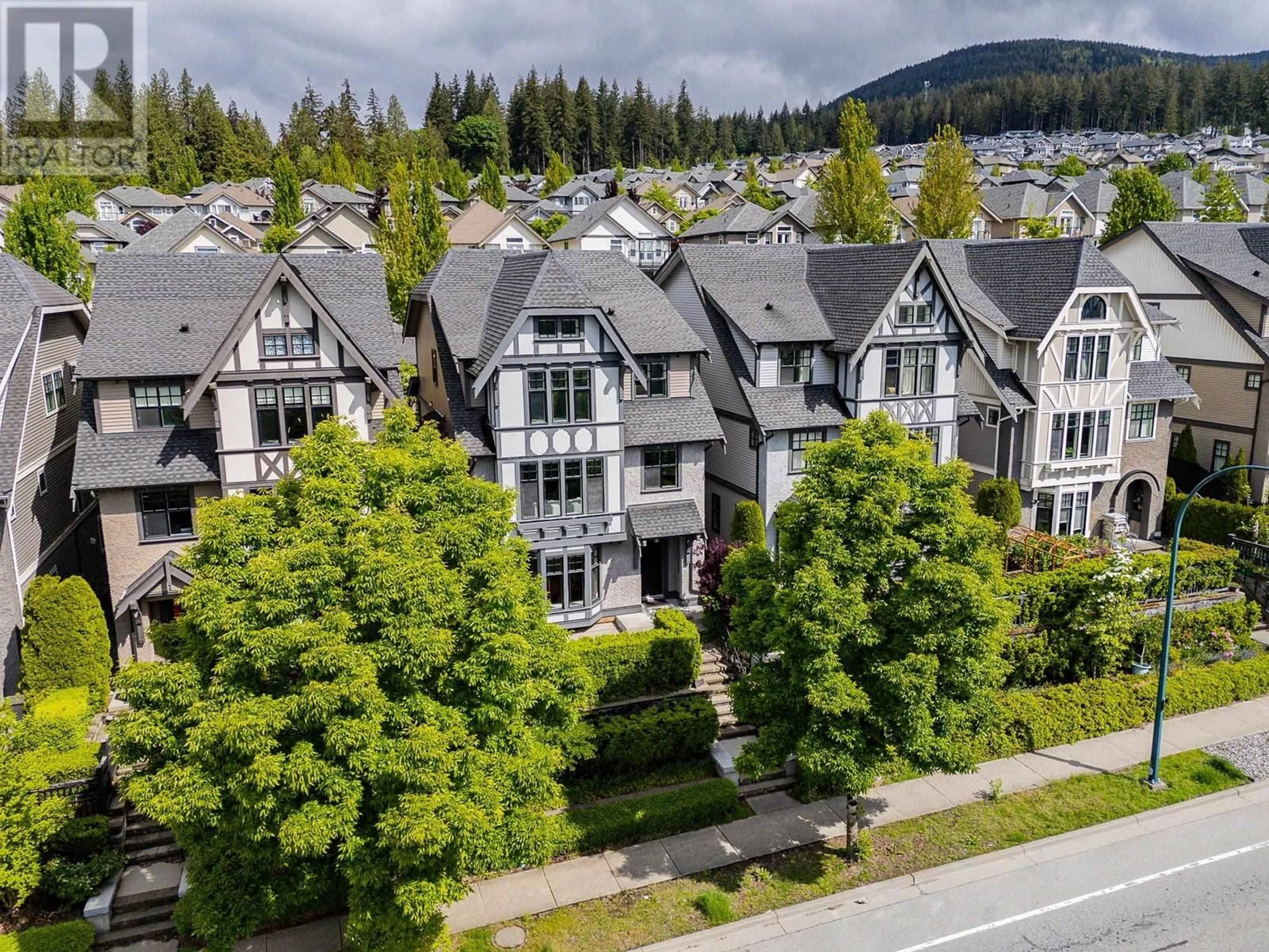 A pic from outside/outdoor area/front of a property/back of a property/a pic from drone, mountain view for 3479 DAVID AVENUE, Coquitlam British Columbia V3E0H7