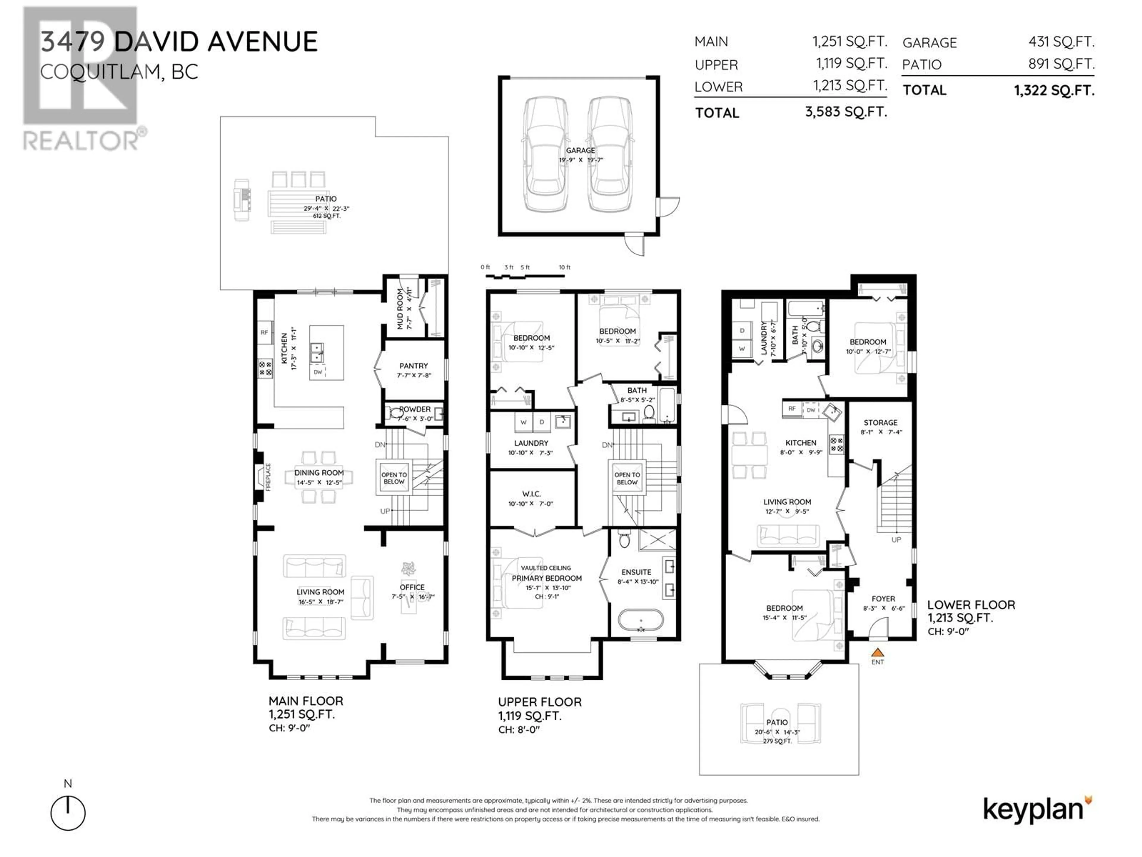 Floor plan for 3479 DAVID AVENUE, Coquitlam British Columbia V3E0H7