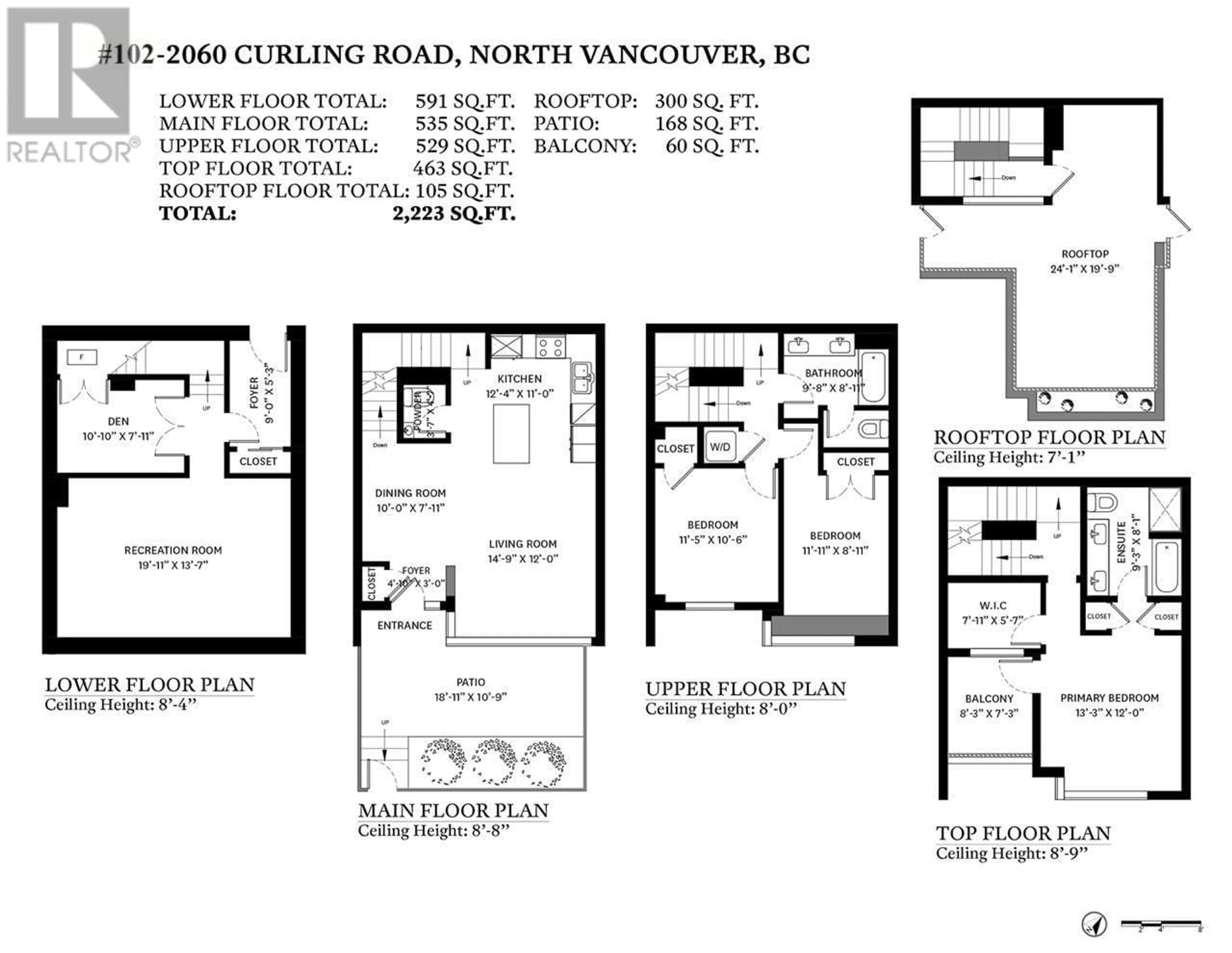 Floor plan for 102 - 2060 CURLING ROAD, North Vancouver British Columbia V7P0E1