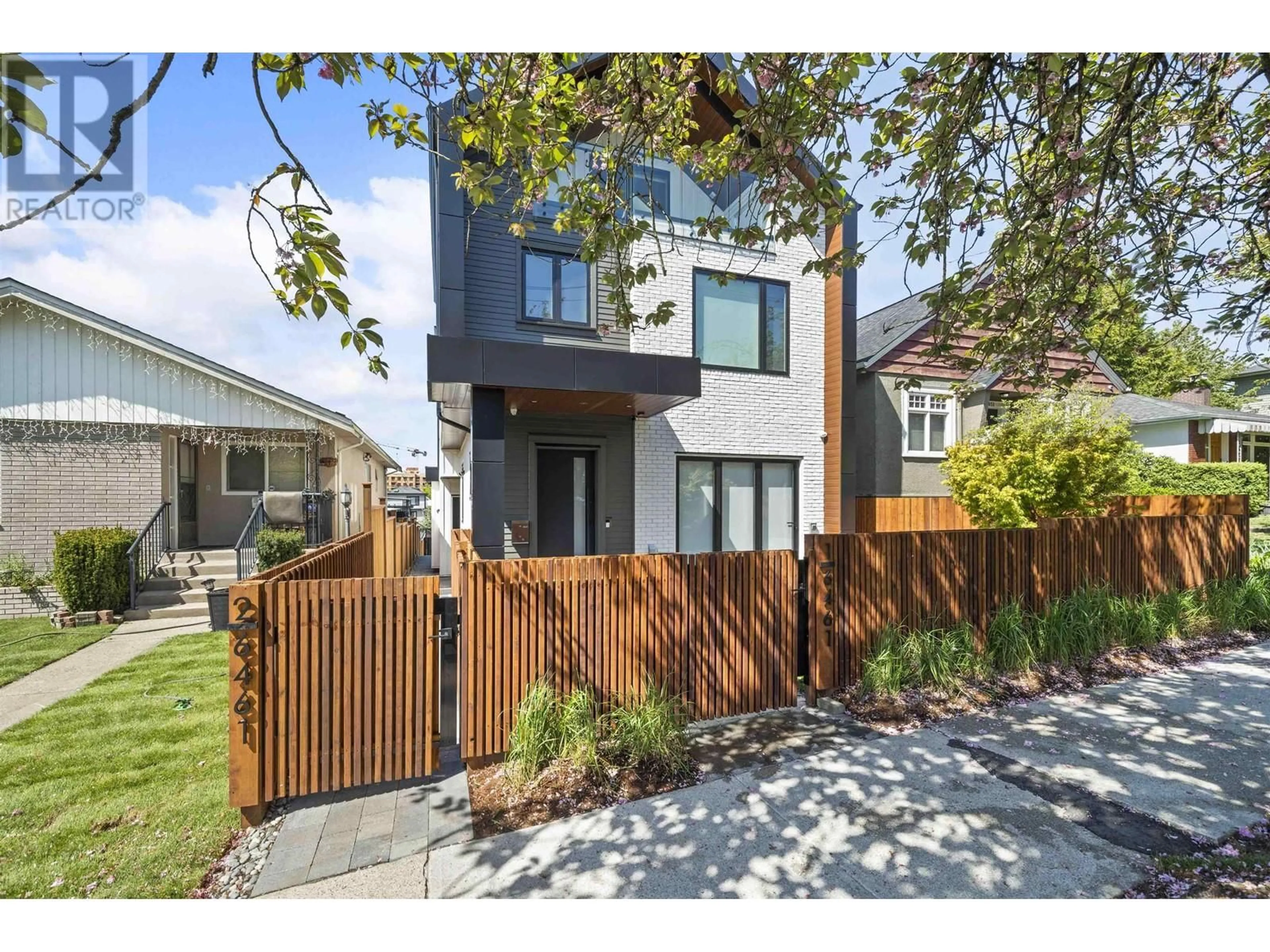 Home with brick exterior material, street for 1 - 6461 PRINCE EDWARD STREET, Vancouver British Columbia V5W2Y3